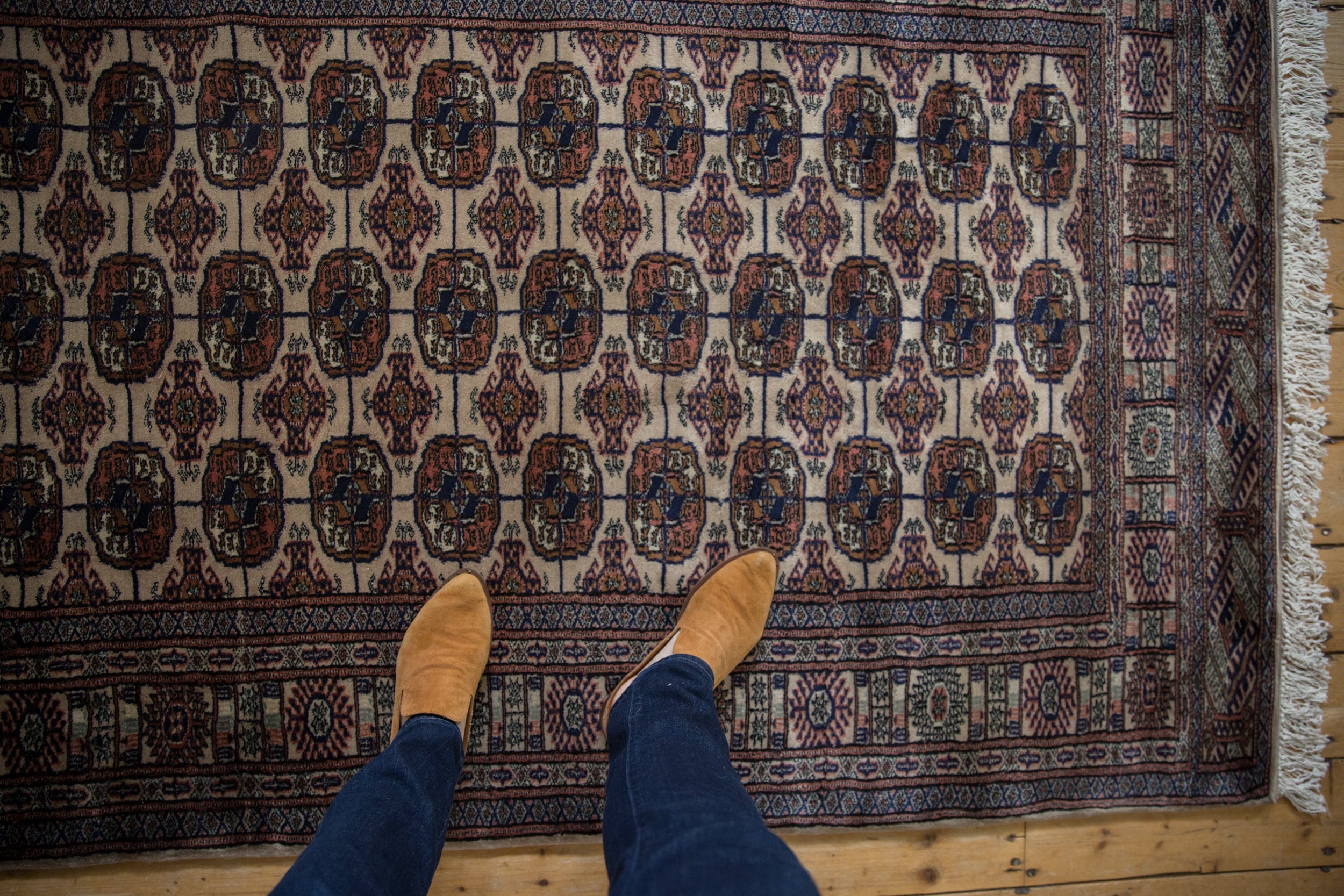 4x6.5 Vintage Fine Bokhara Rug by Old New House® - product image 2 for Resin Society