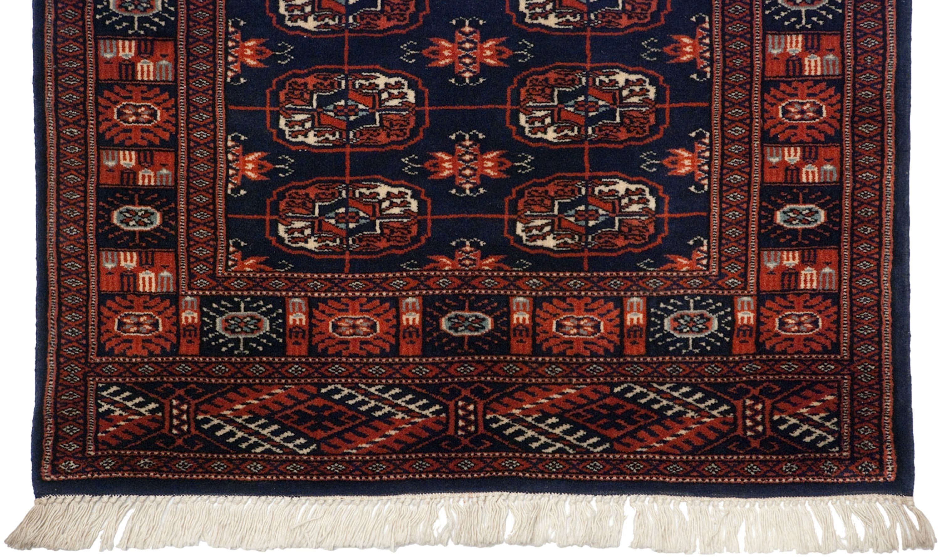 2.5x2.5 Vintage Fine Bokhara Square Rug Mat