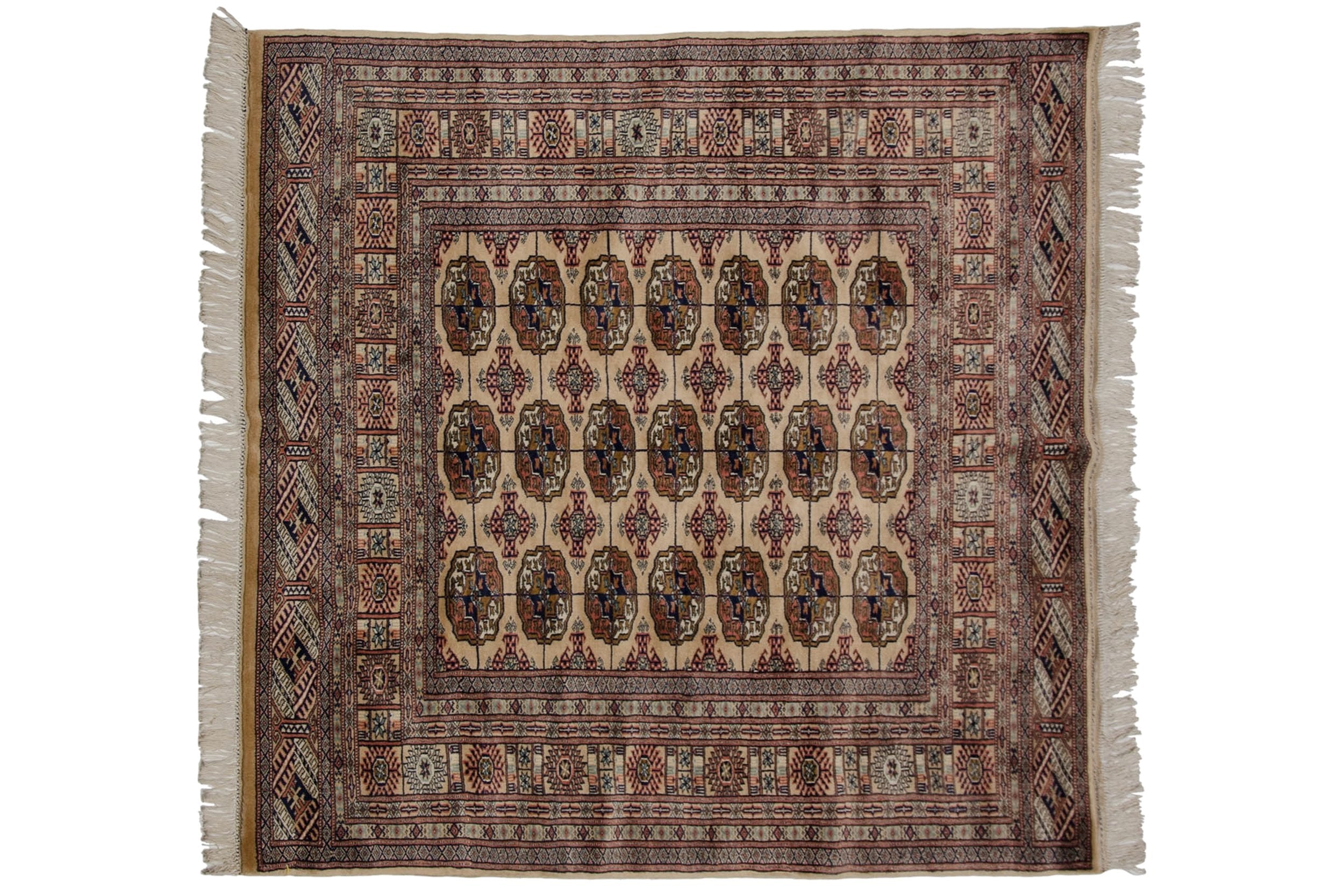 5x5.5 Vintage Fine Bokhara Square Rug by Old New House® - product image 2 for Resin Society