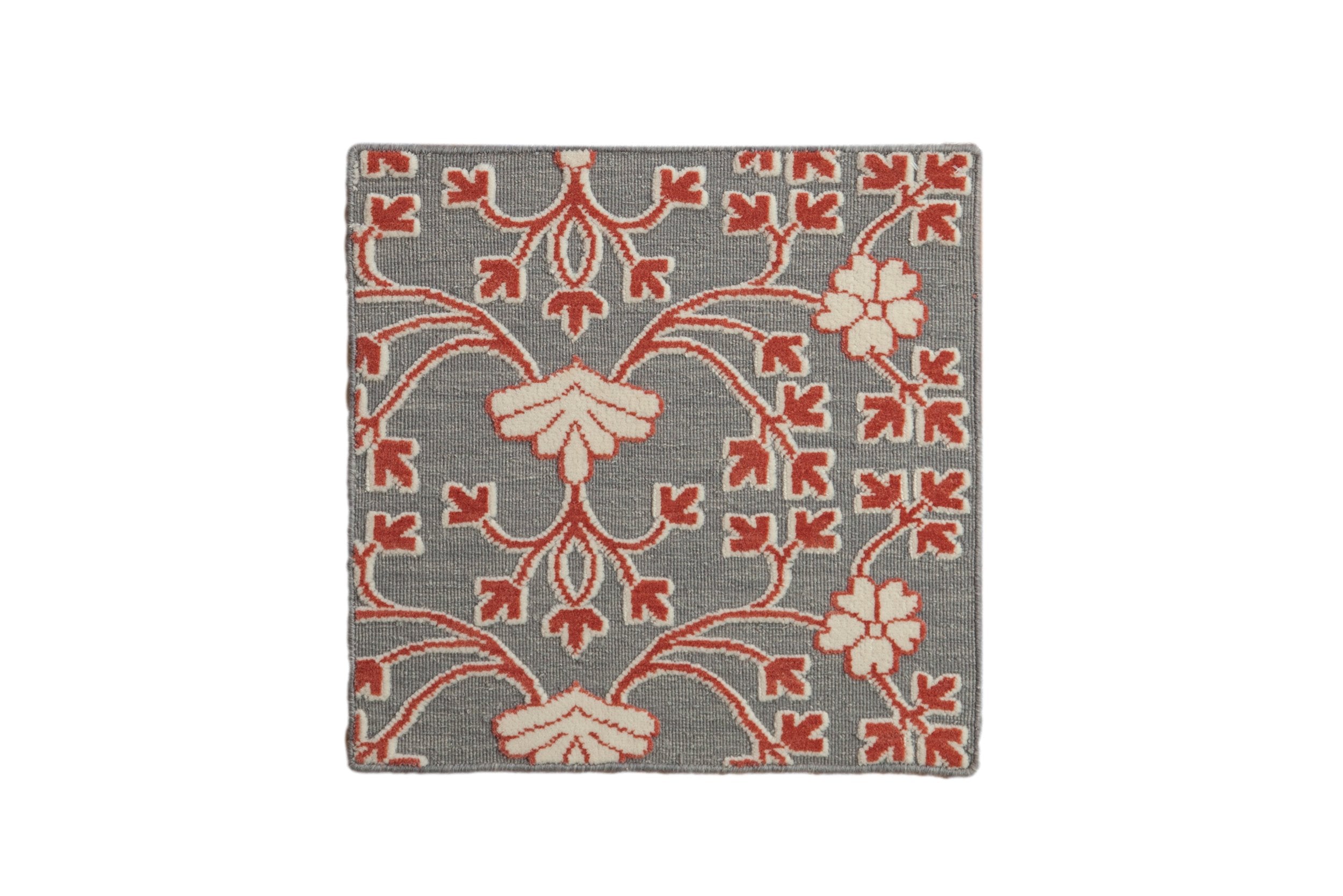 2x2 New Indian Samarkand Design Square Rug Mat
