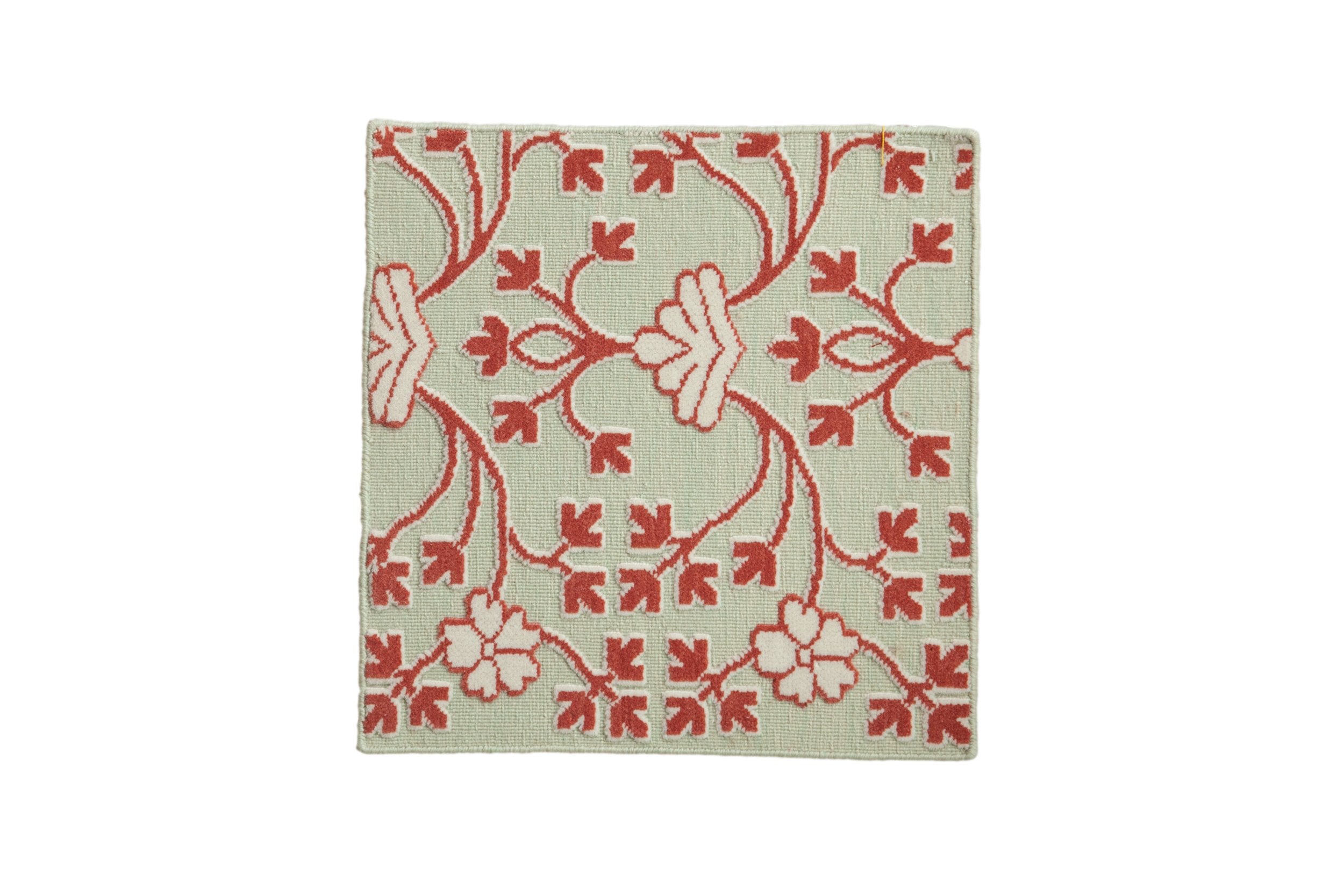 2x2 New Indian Samarkand Design Square Rug Mat