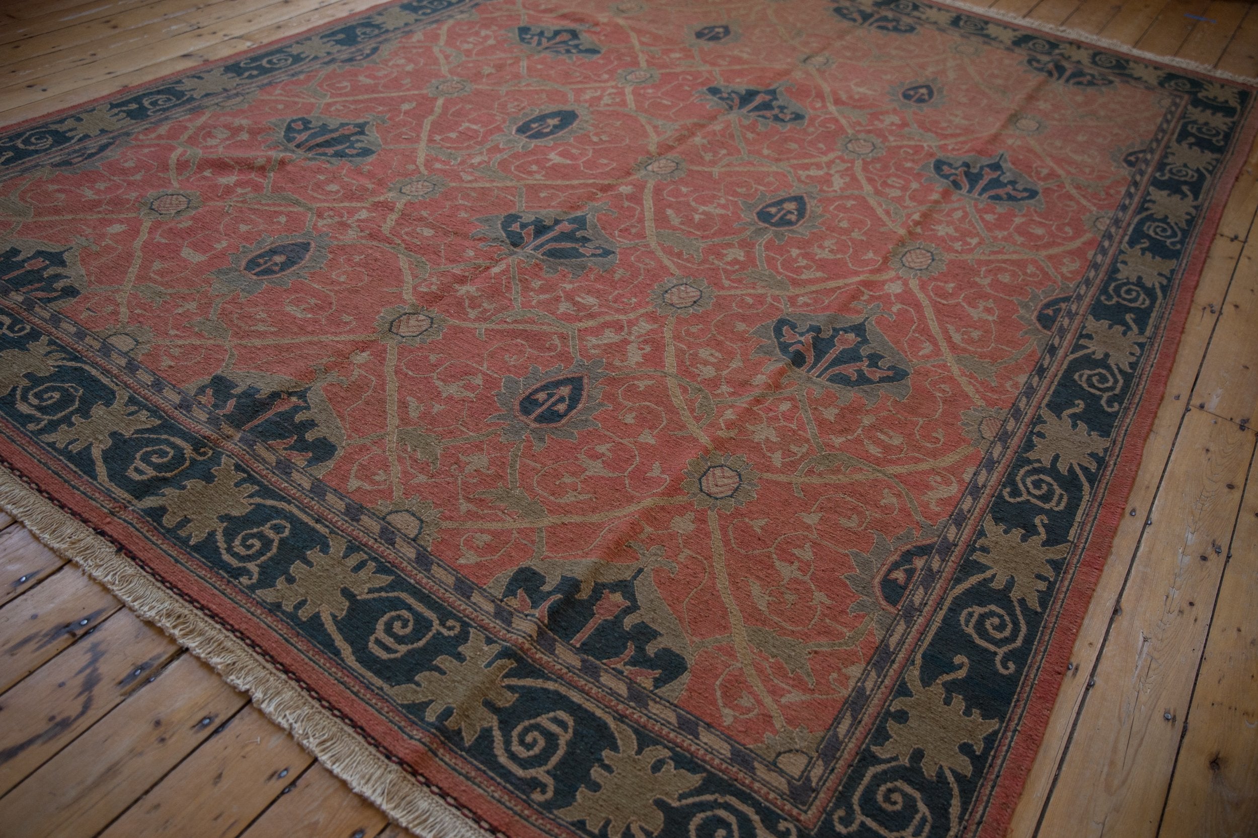 9x12 Vintage Tea Washed Indian Arts And Crafts Soumac Design Carpet by Old New House® - product image 5 for Resin Society