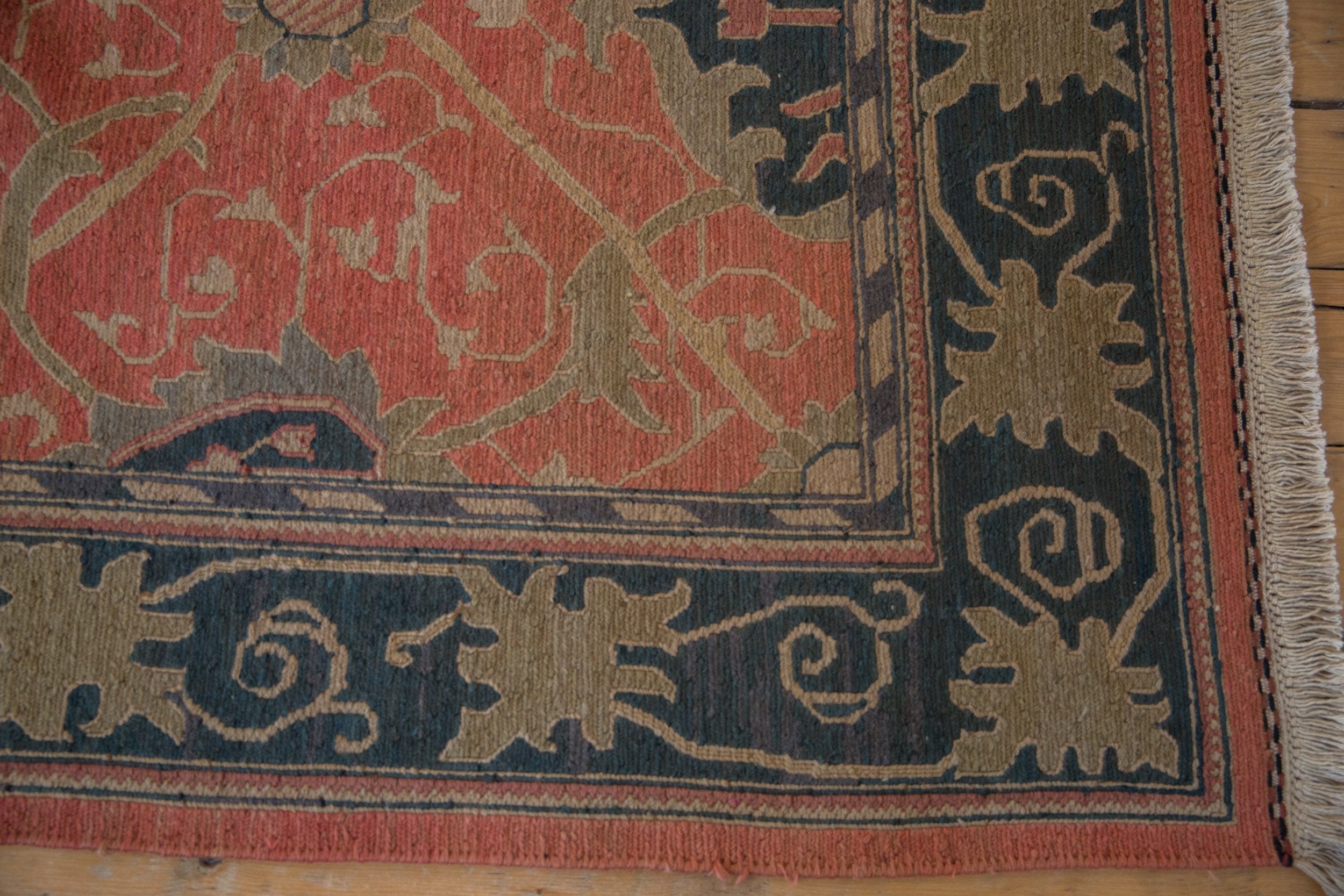 9x12 Vintage Tea Washed Indian Arts And Crafts Soumac Design Carpet by Old New House® - product image 9 for Resin Society