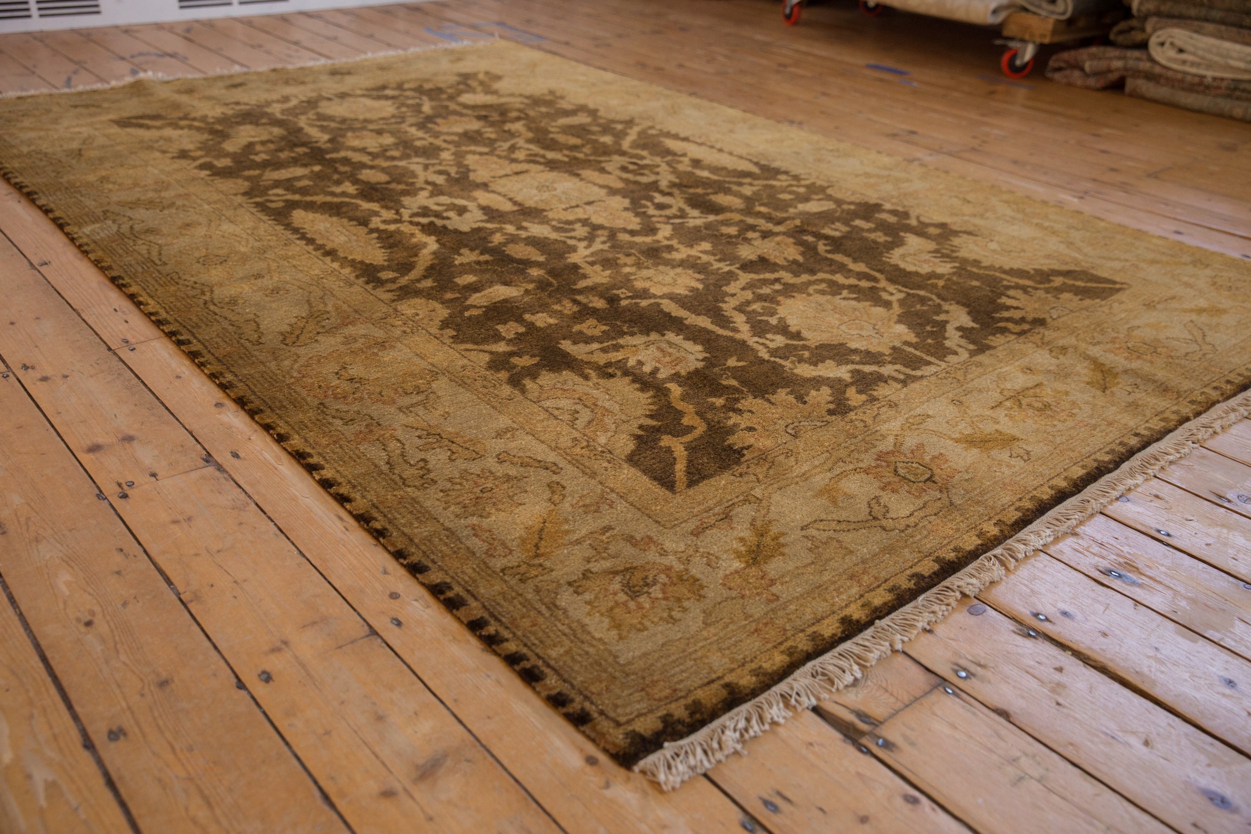 6x9.5 Gold Wash Indian Oushak Design Carpet by Old New House® - product image 4 for Resin Society