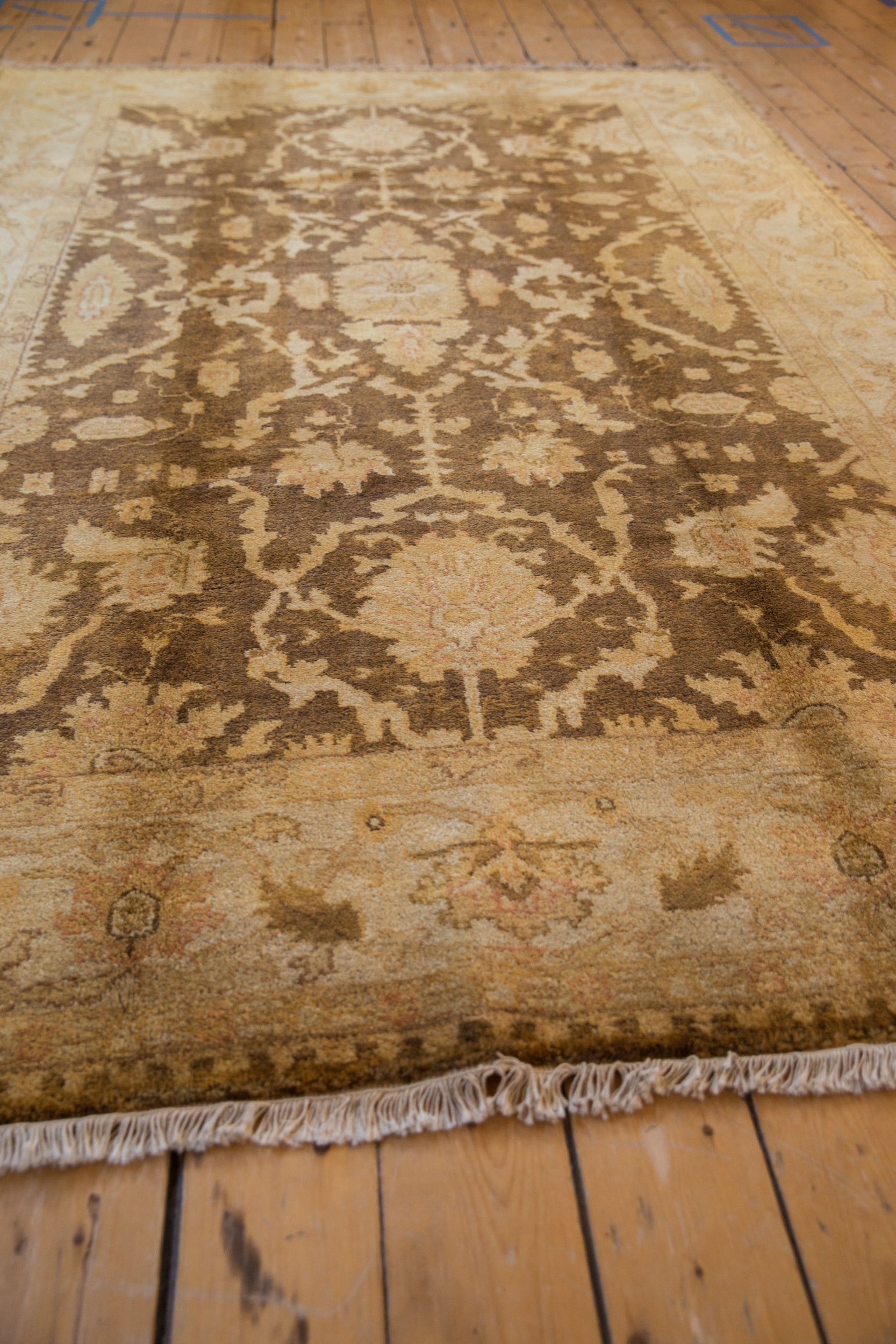 6x9.5 Gold Wash Indian Oushak Design Carpet by Old New House® - product image 7 for Resin Society