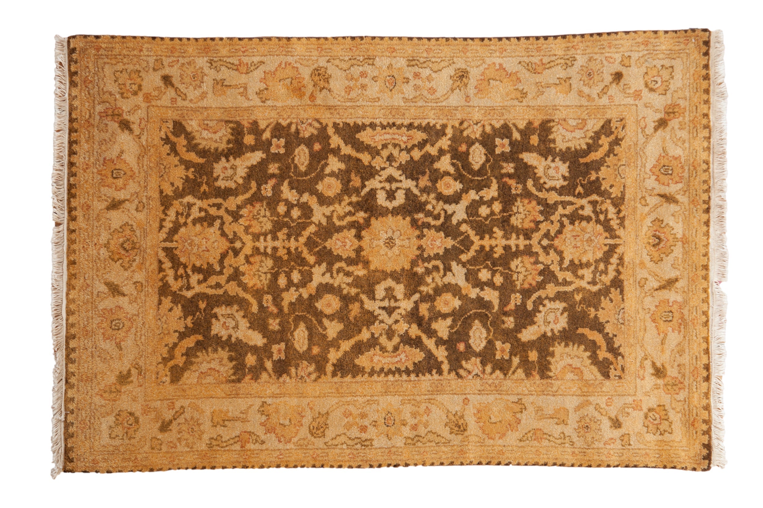 4x6 Vintage Gold Wash Indian Oushak Design Rug by Old New House® - main product image for Resin Society