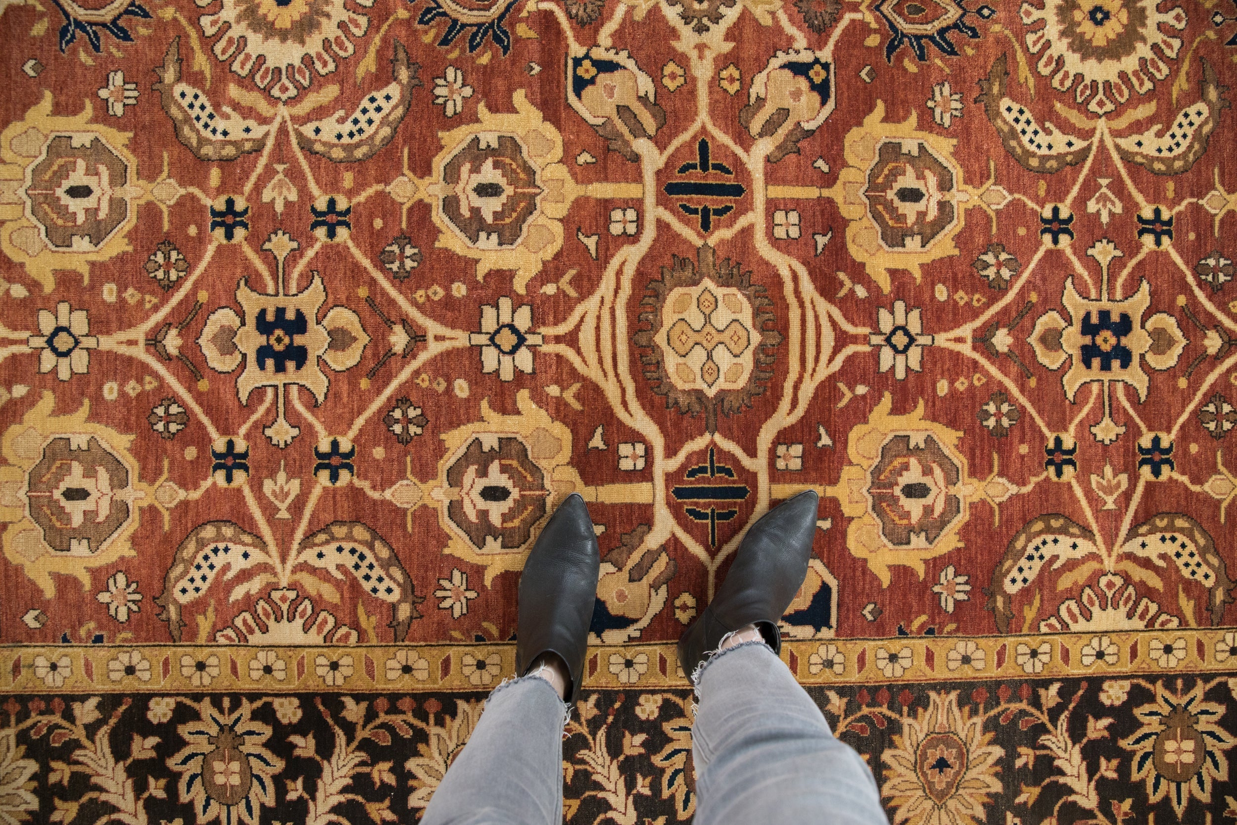 8x10 Indian Mahal Design Carpet by Old New House® - product image 2 for Resin Society