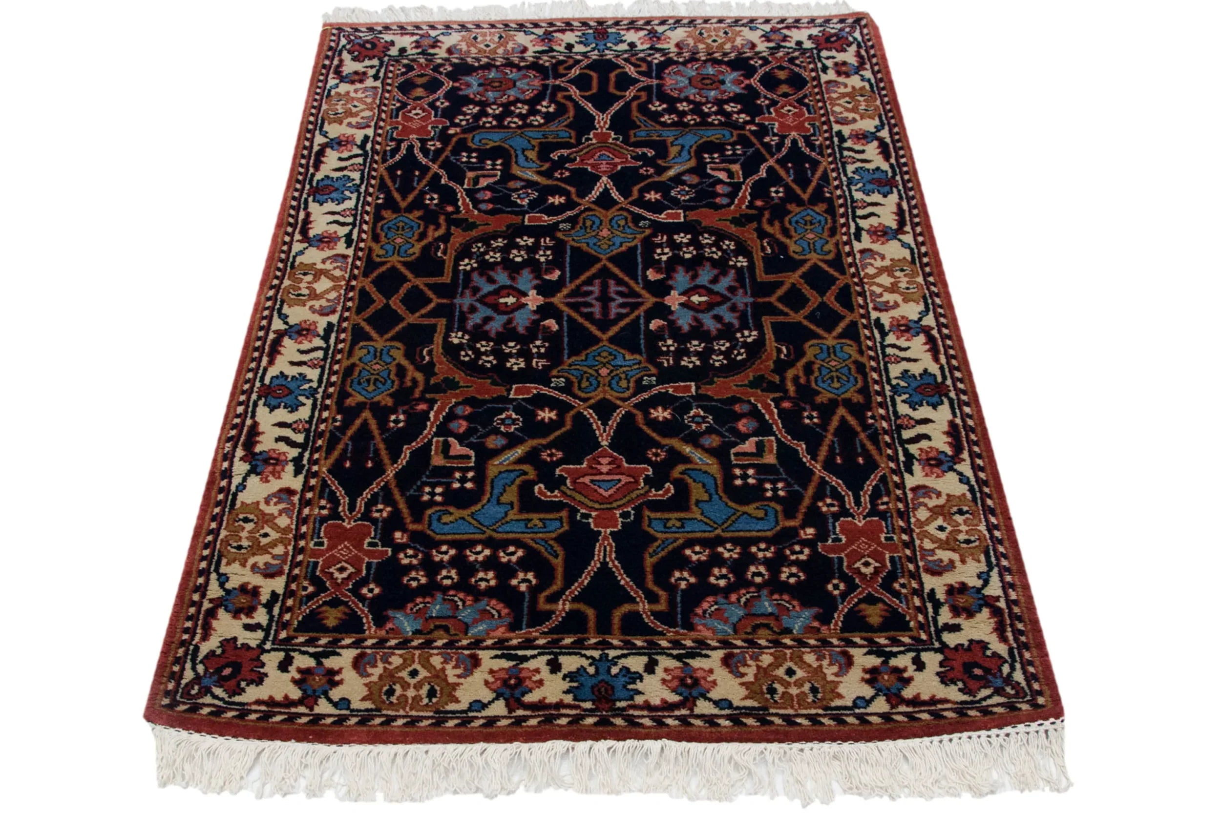 3.5x5.5 Vintage Indian Bijar Design Rug by Old New House® - product image 4 for Resin Society