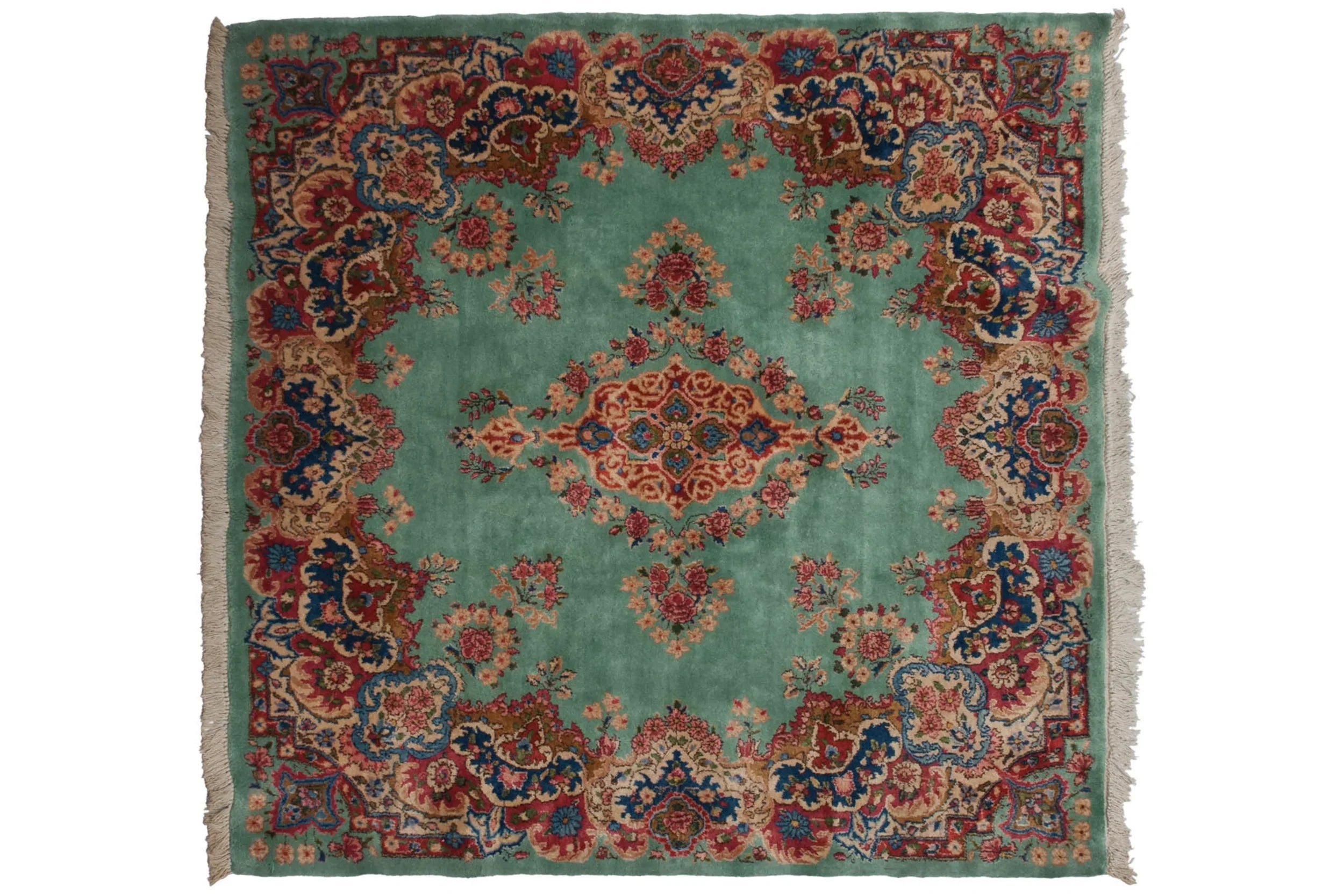 4.5x5 Vintage Kerman Square Rug by Old New House® - product image 2 for Resin Society