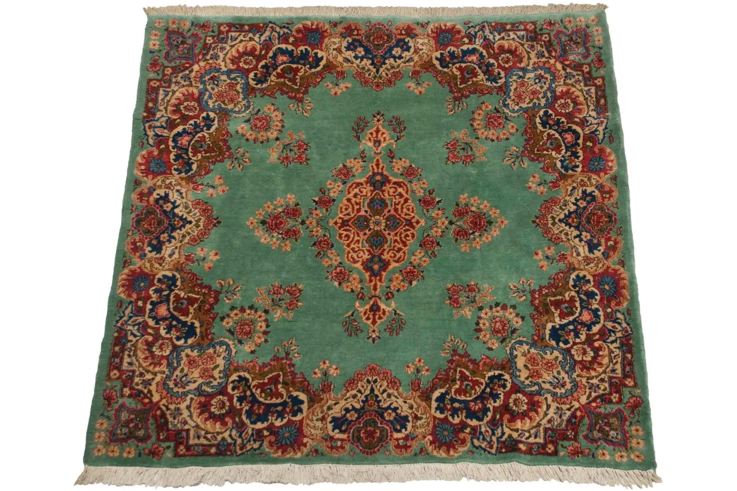4.5x5 Vintage Kerman Square Rug by Old New House® - product image 8 for Resin Society