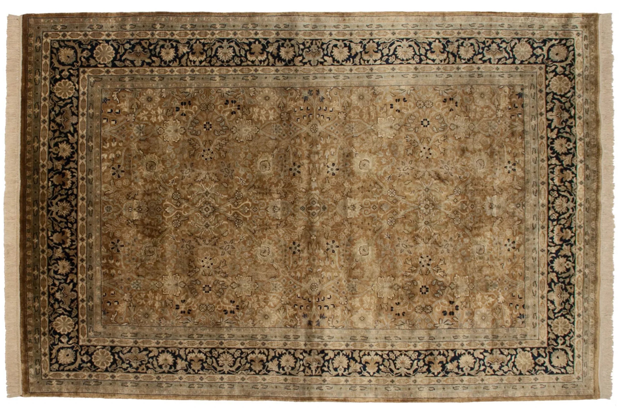 6x9 Vintage Indian Tabriz Design Carpet by Old New House® - product image 2 for Resin Society