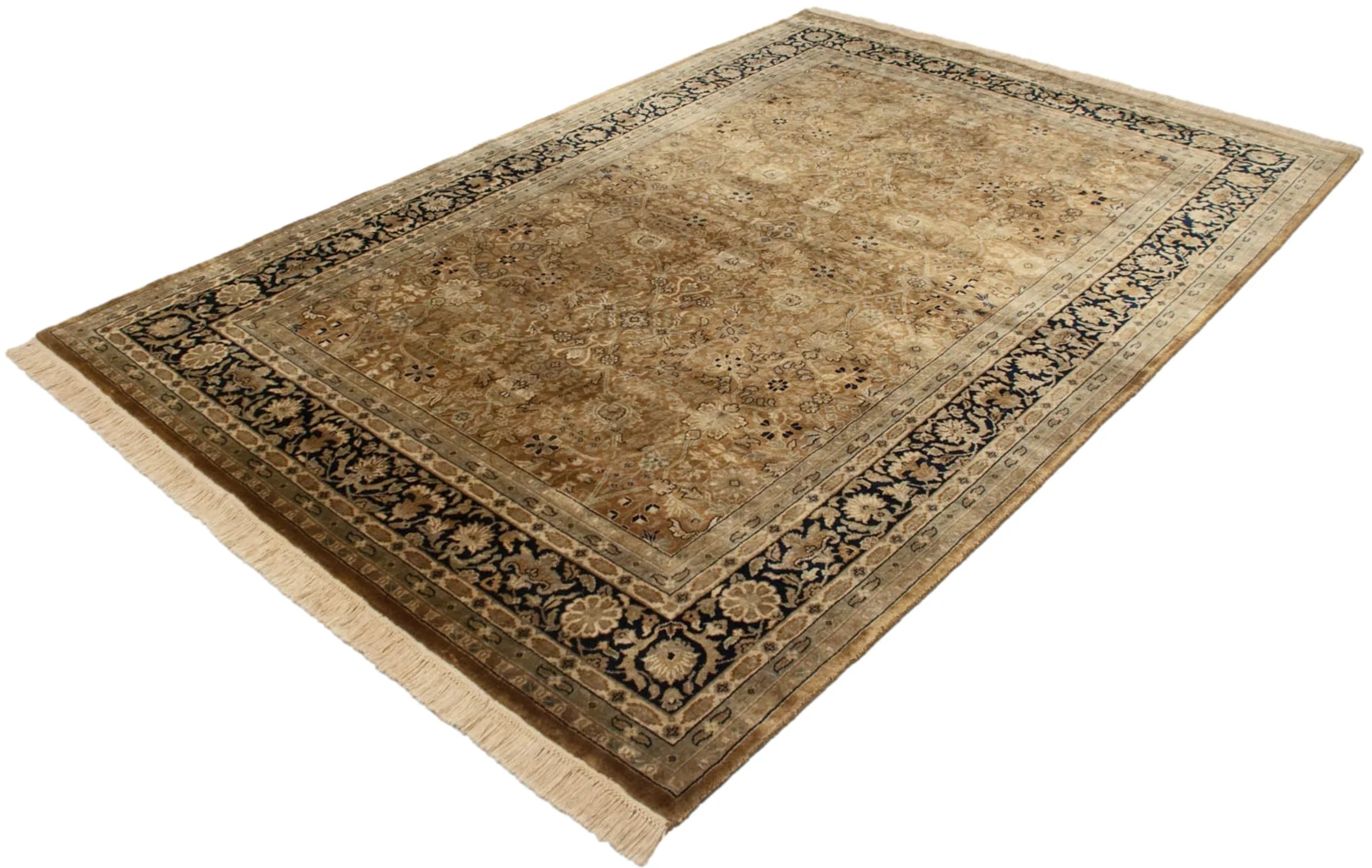 6x9 Vintage Indian Tabriz Design Carpet by Old New House® - product image 4 for Resin Society