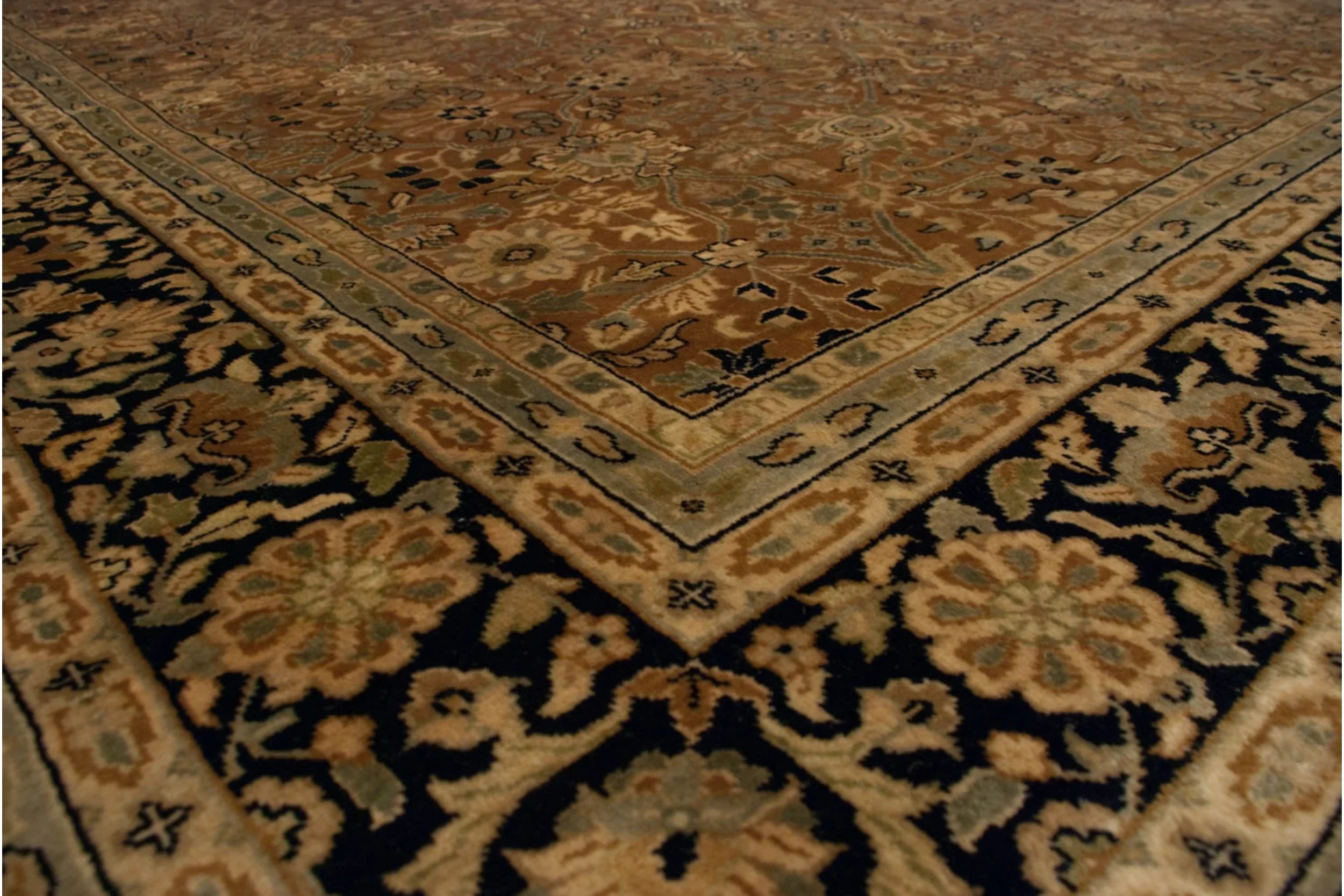 6x9 Vintage Indian Tabriz Design Carpet by Old New House® - product image 6 for Resin Society