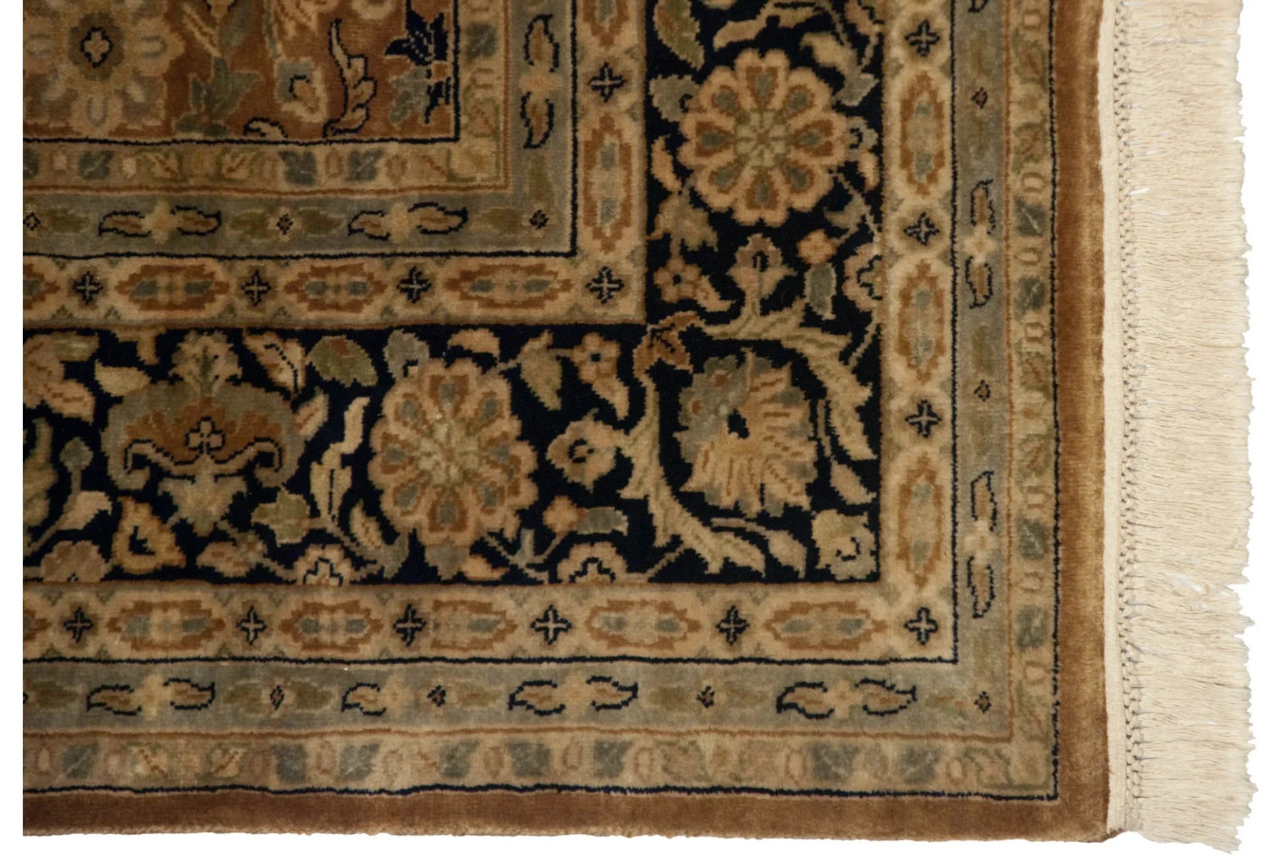 6x9 Vintage Indian Tabriz Design Carpet by Old New House® - product image 8 for Resin Society