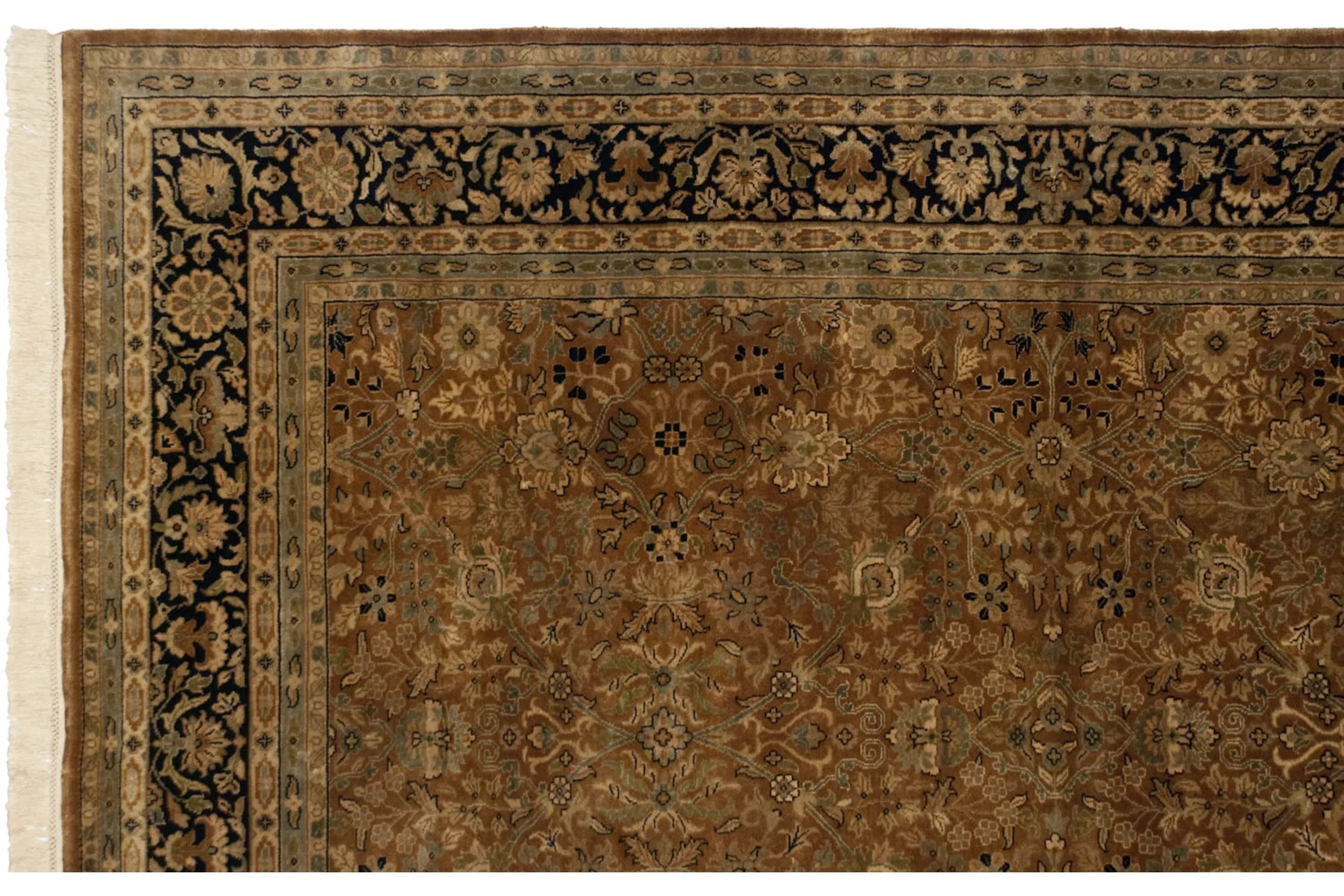 6x9 Vintage Indian Tabriz Design Carpet by Old New House® - product image 10 for Resin Society