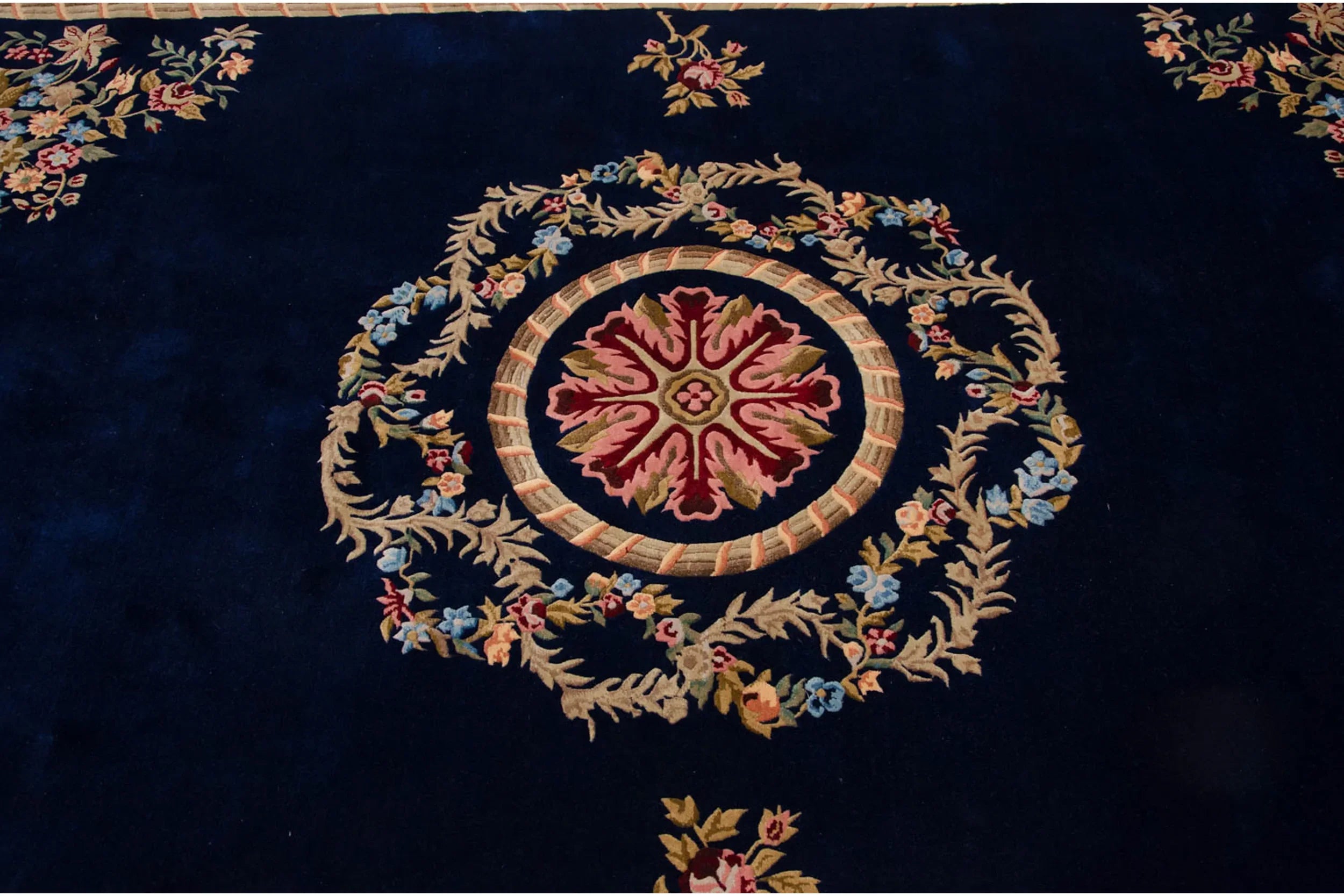 6x9 Vintage Indian Aubusson Design Carpet by Old New House® - product image 12 for Resin Society