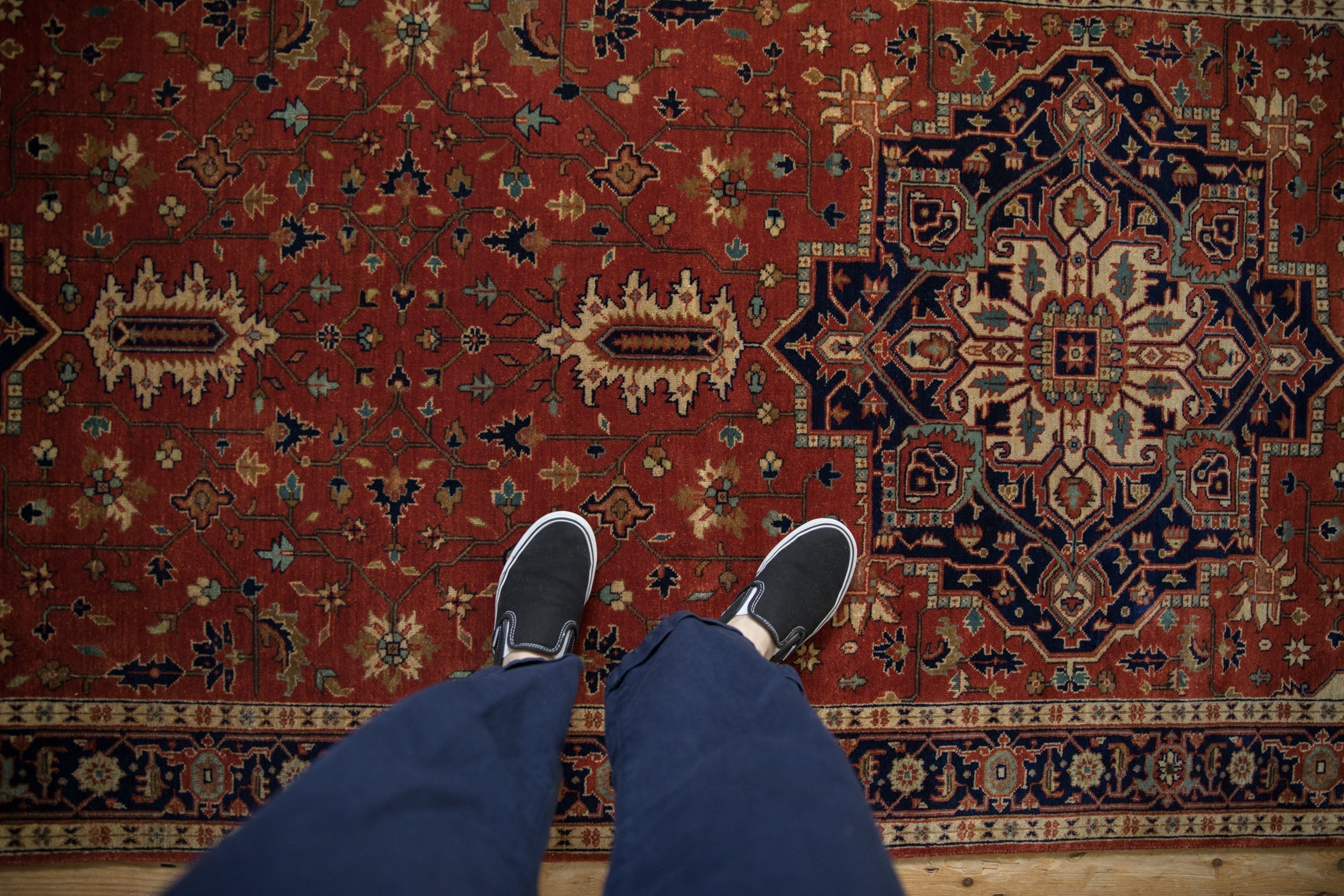 4x12 Indian Heriz Design Rug Runner by Old New House® - product image 2 for Resin Society