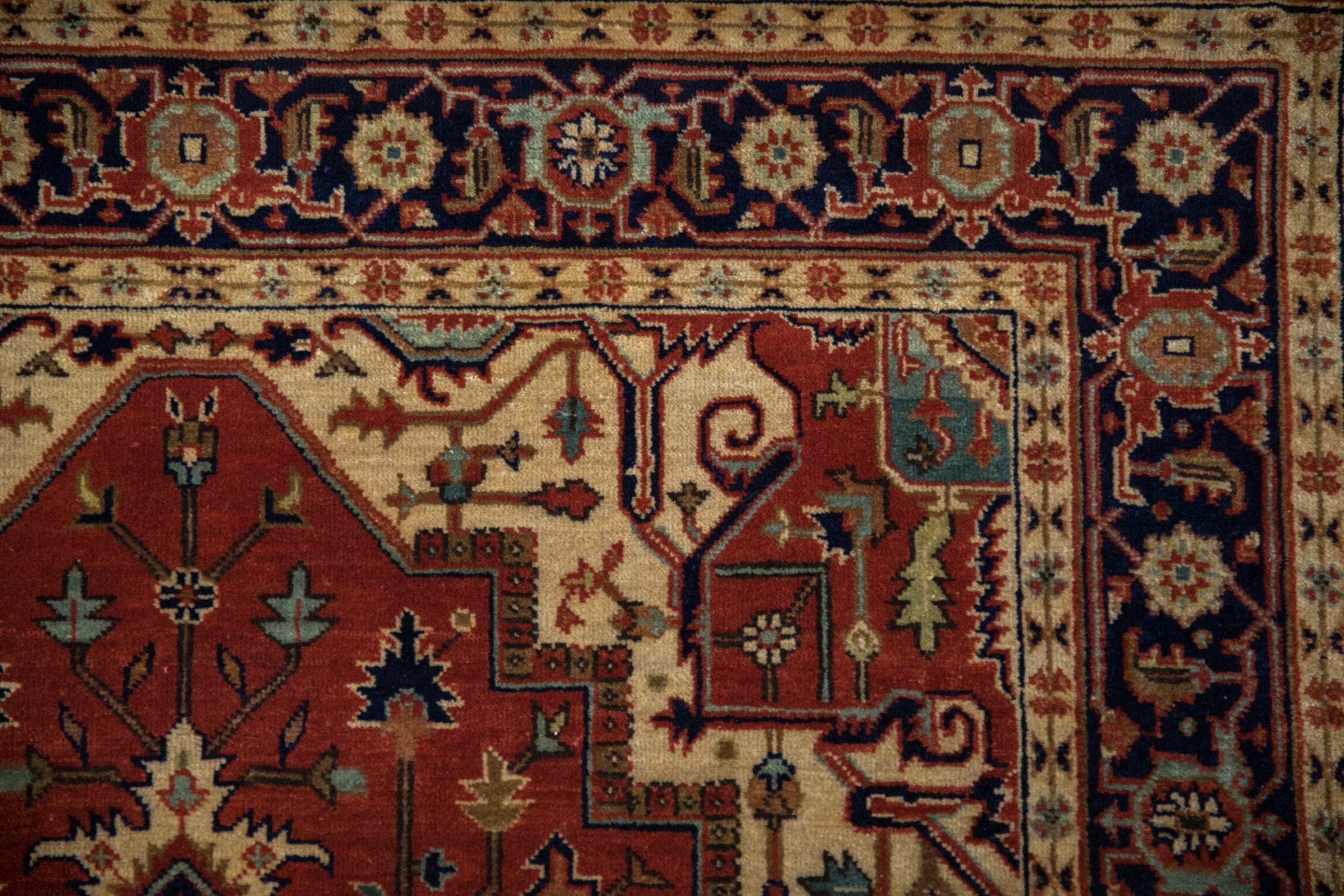 4x12 Indian Heriz Design Rug Runner by Old New House® - product image 3 for Resin Society