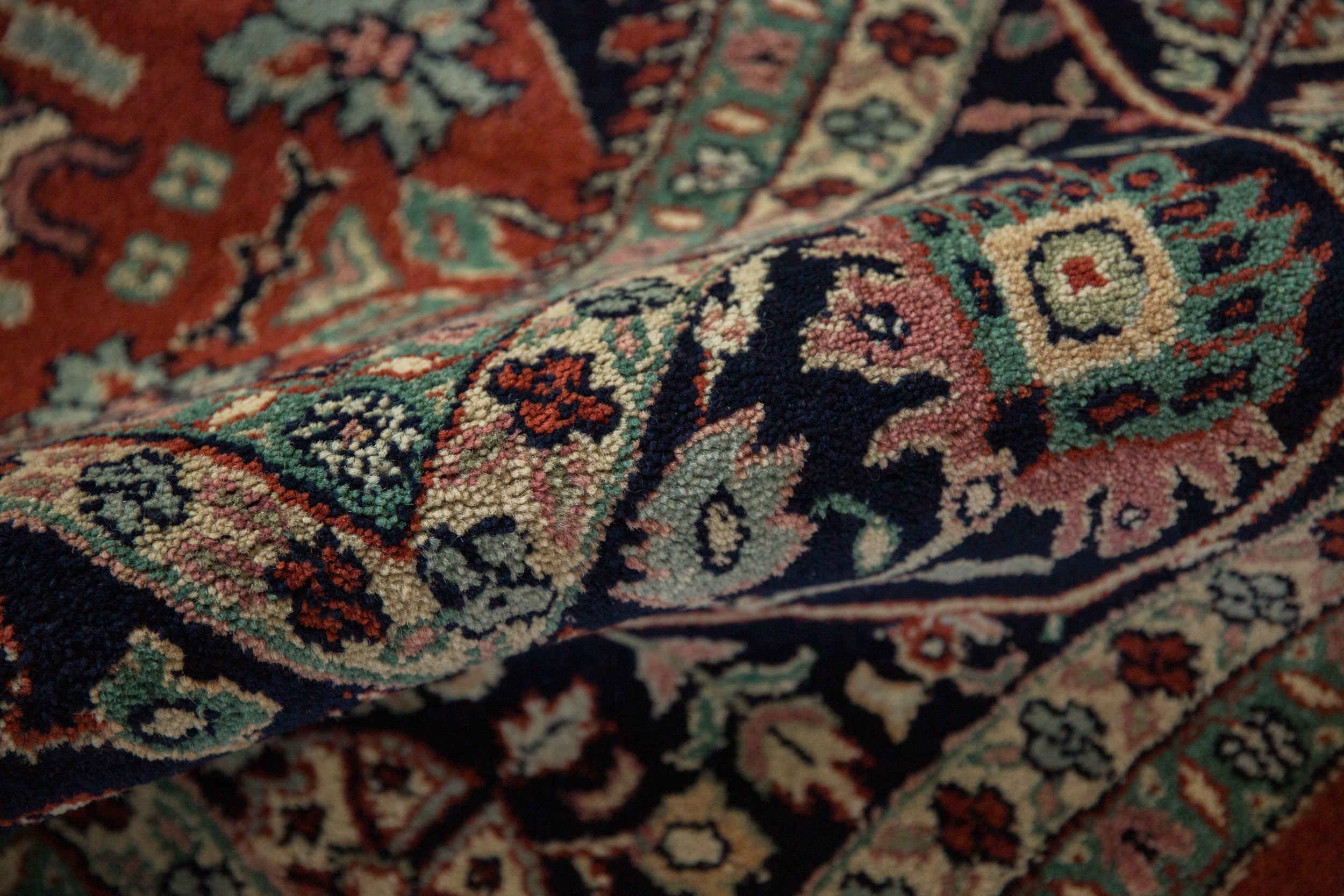7.5x10 Vintage Indian Bijar Design Carpet by Old New House® - product image 10 for Resin Society