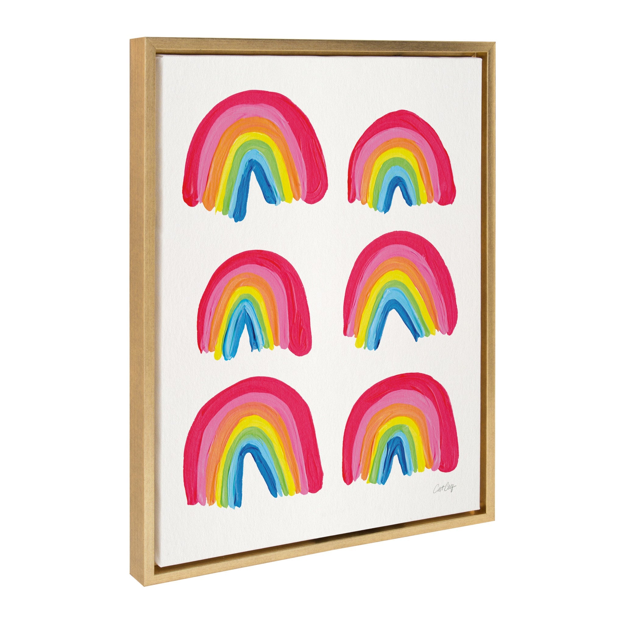 Sylvie Rainbow Collection Framed Canvas by kateandlaurel - product image 2 for Resin Society