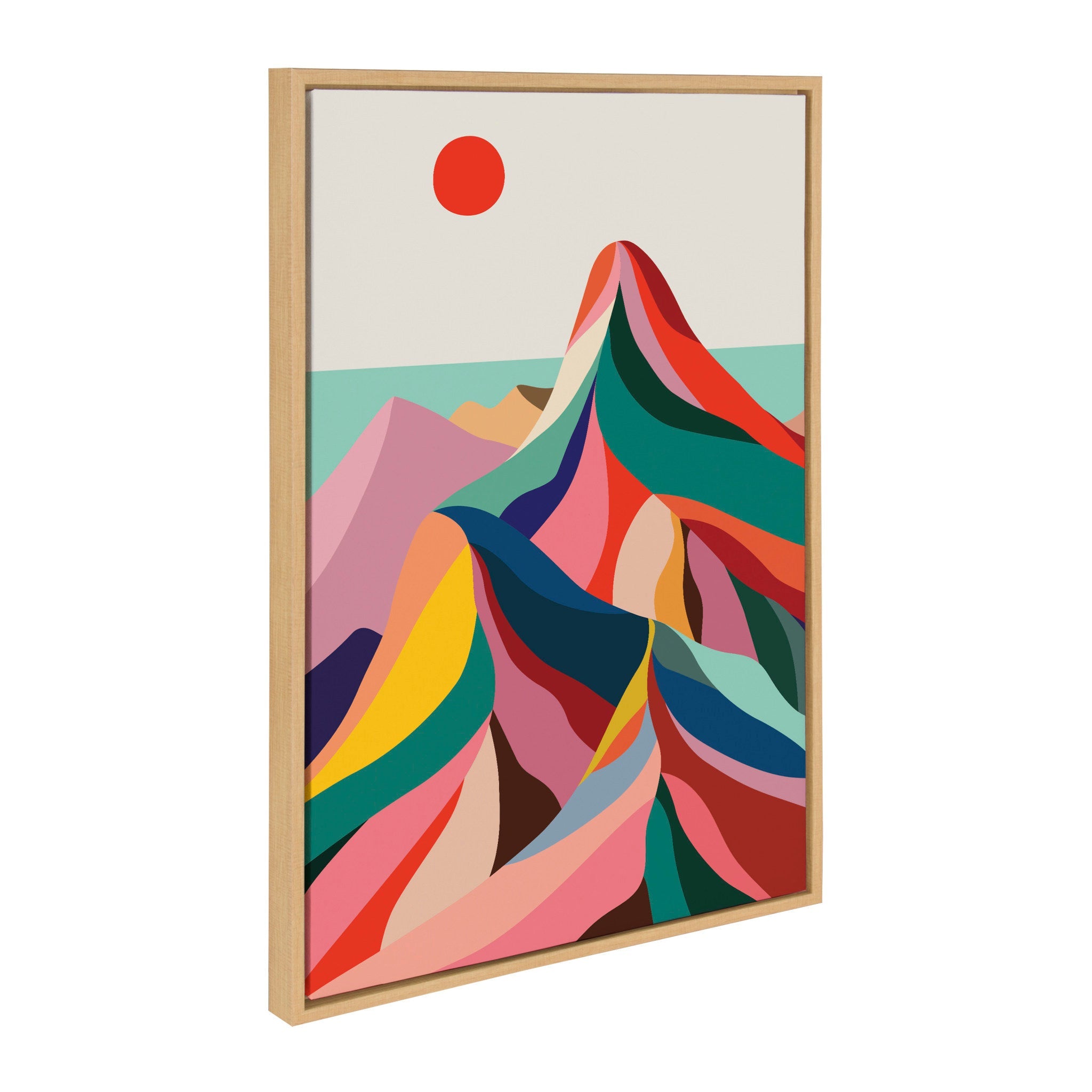 Sylvie MCM Mountains, Great Love Botanical and MCM Modern Wildflower Framed Canvas Art Set by Rachel Lee of My Dream Wall