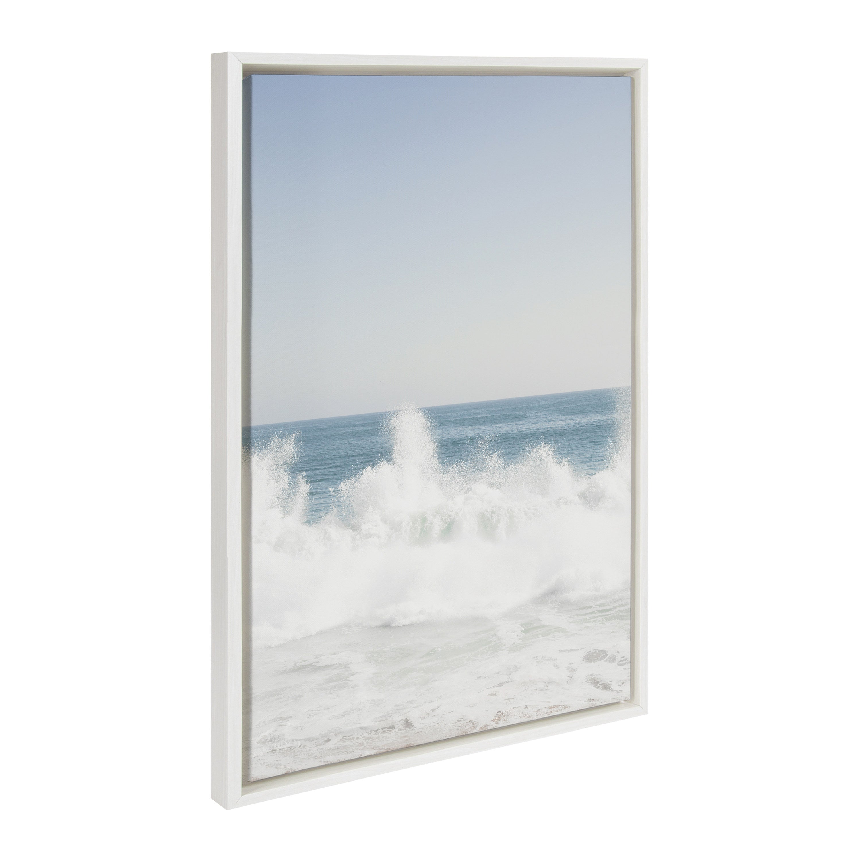 Sylvie Waves Crashing Framed Canvas by kateandlaurel - product image 9 for Resin Society