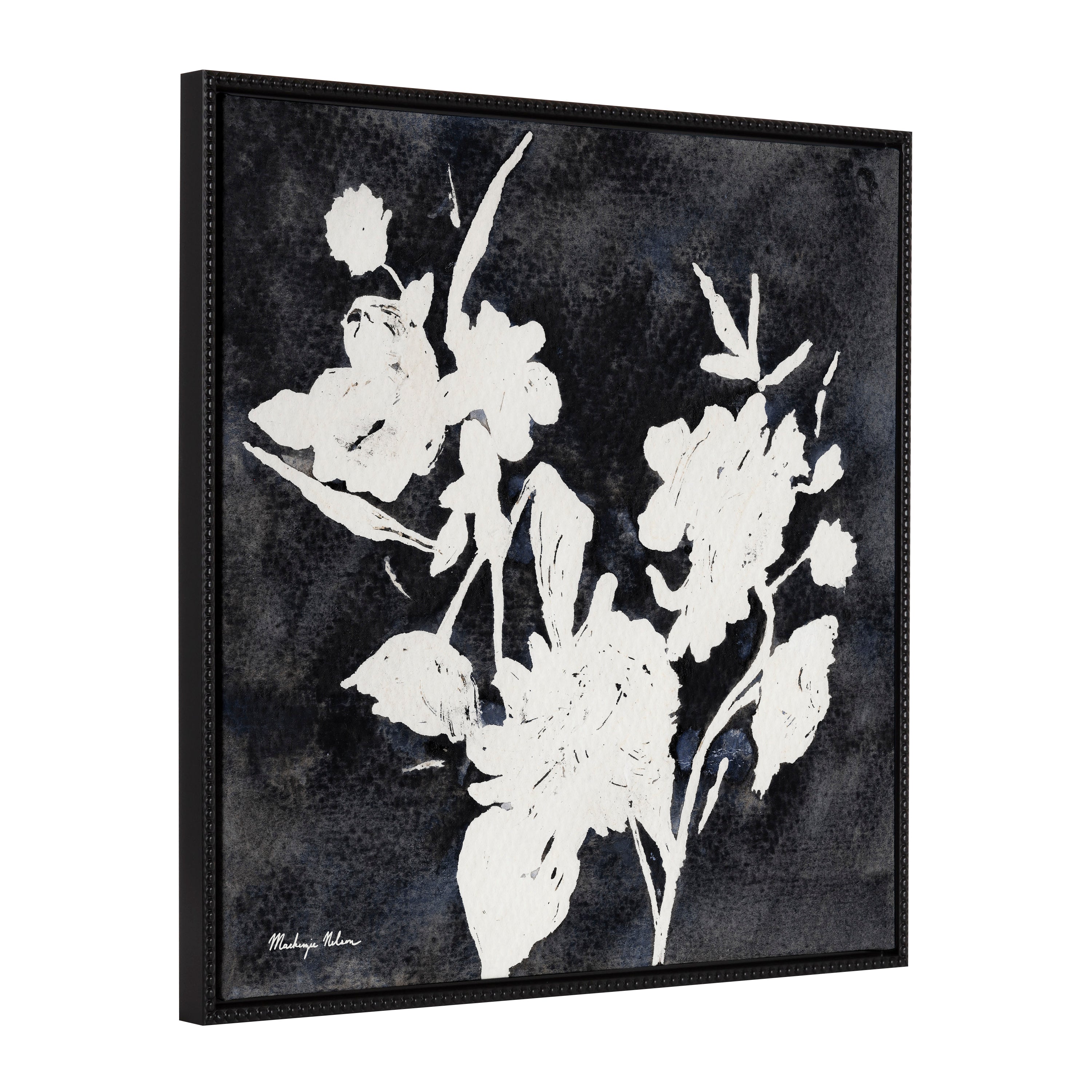 Sylvie Beaded Wildflowers Framed Canvas by Mackenzie Nelson