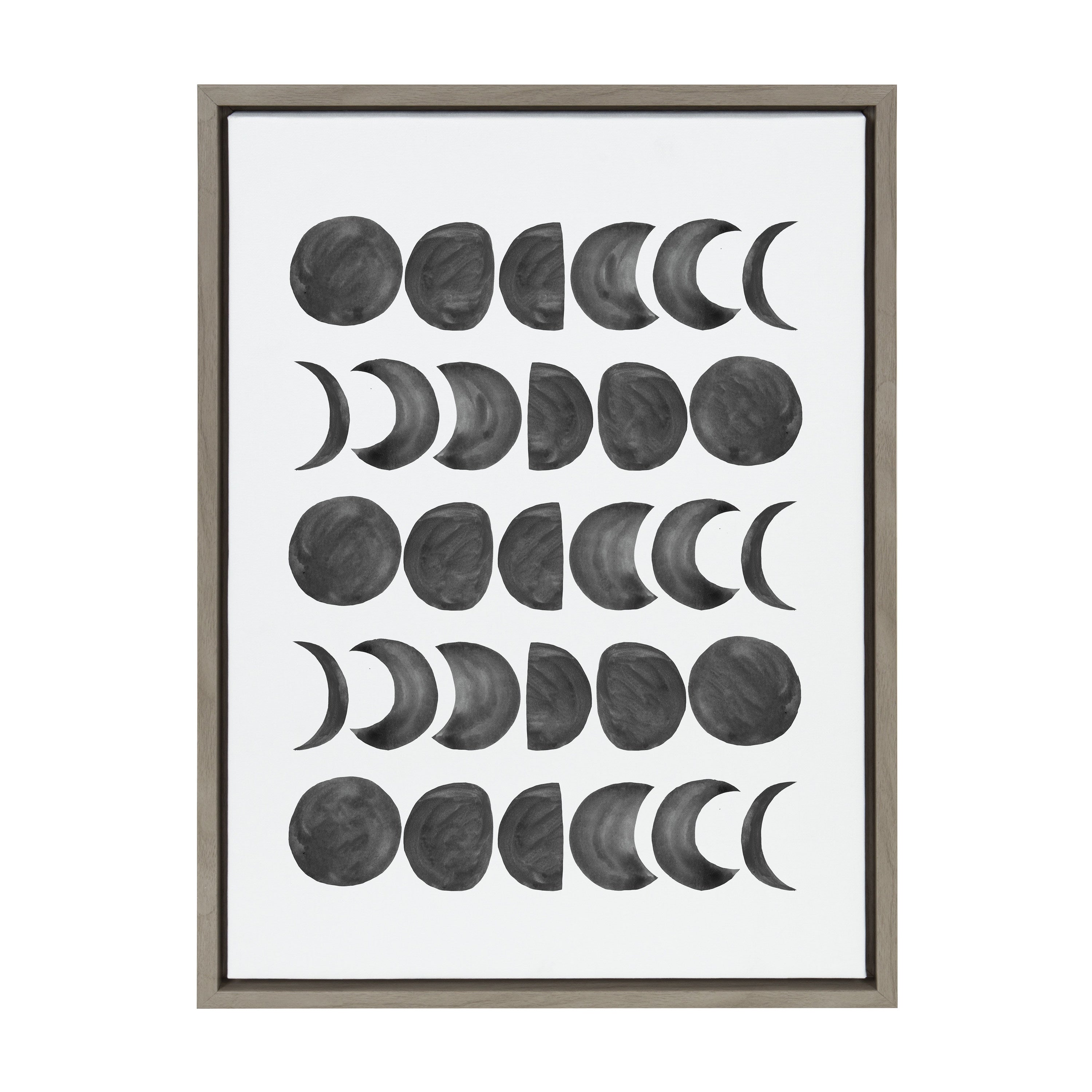 Sylvie 901 Moon Phases Black on White Framed Canvas by kateandlaurel - product image 7 for Resin Society