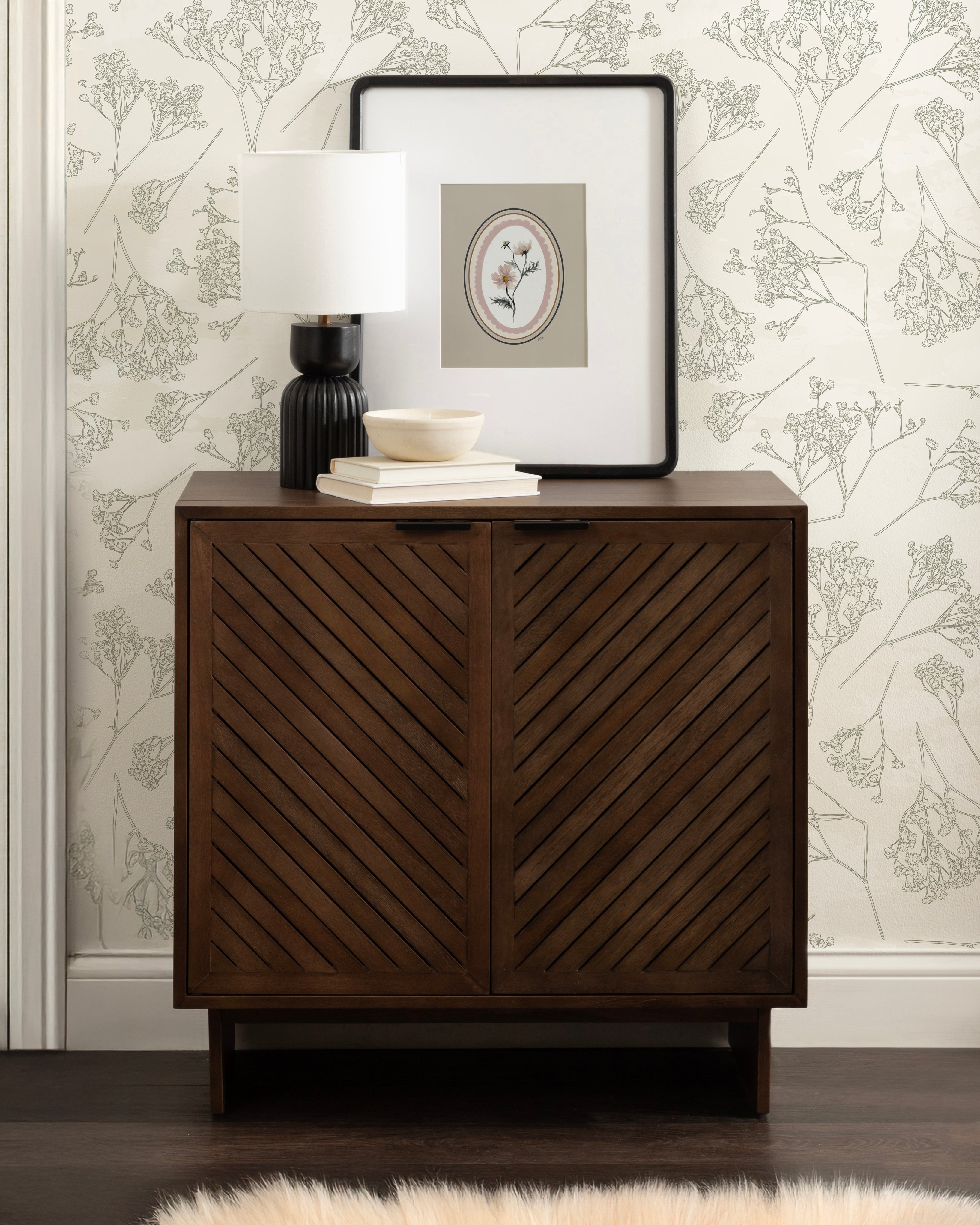 Mezzeta Wood Floor Storage Cabinet