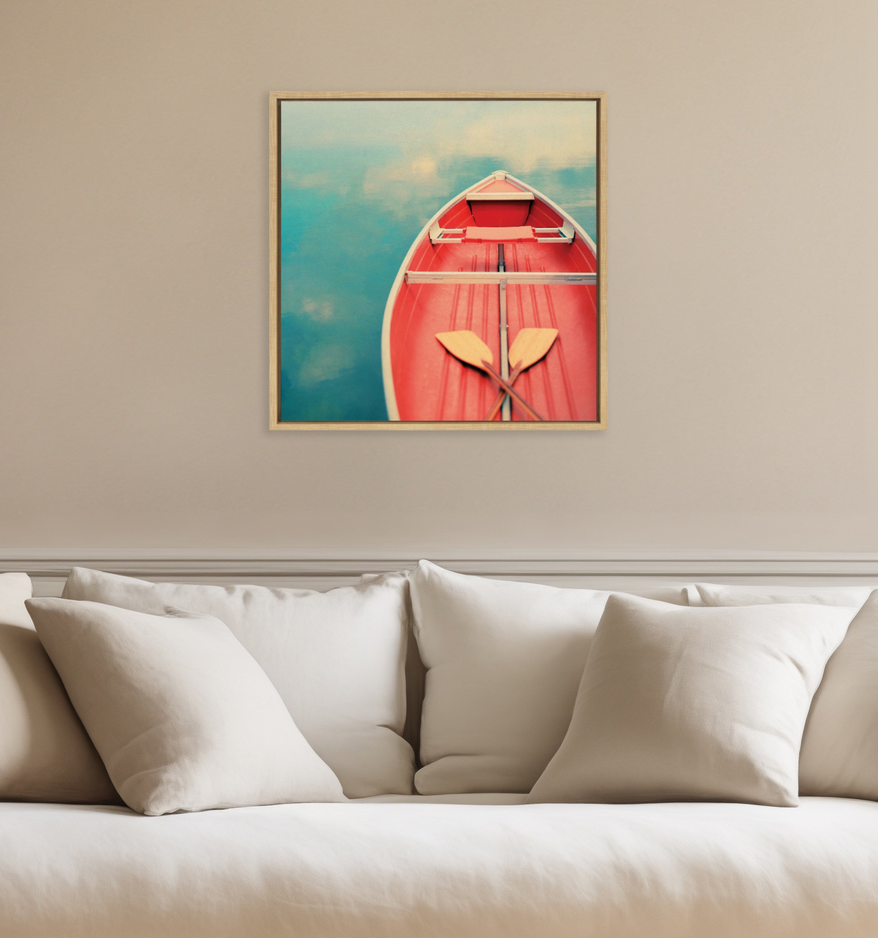 Sylvie Floating on a Cloud Framed Canvas by Alicia Bock