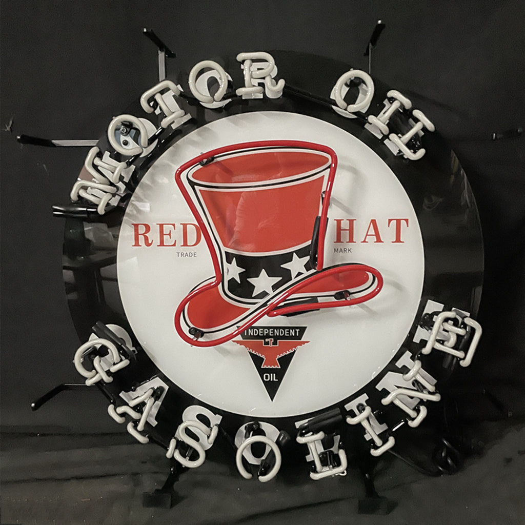 Motor Oil Gasoline Red Hats Neon Signs Light by Neon Signs Land - product image 3 for Resin Society