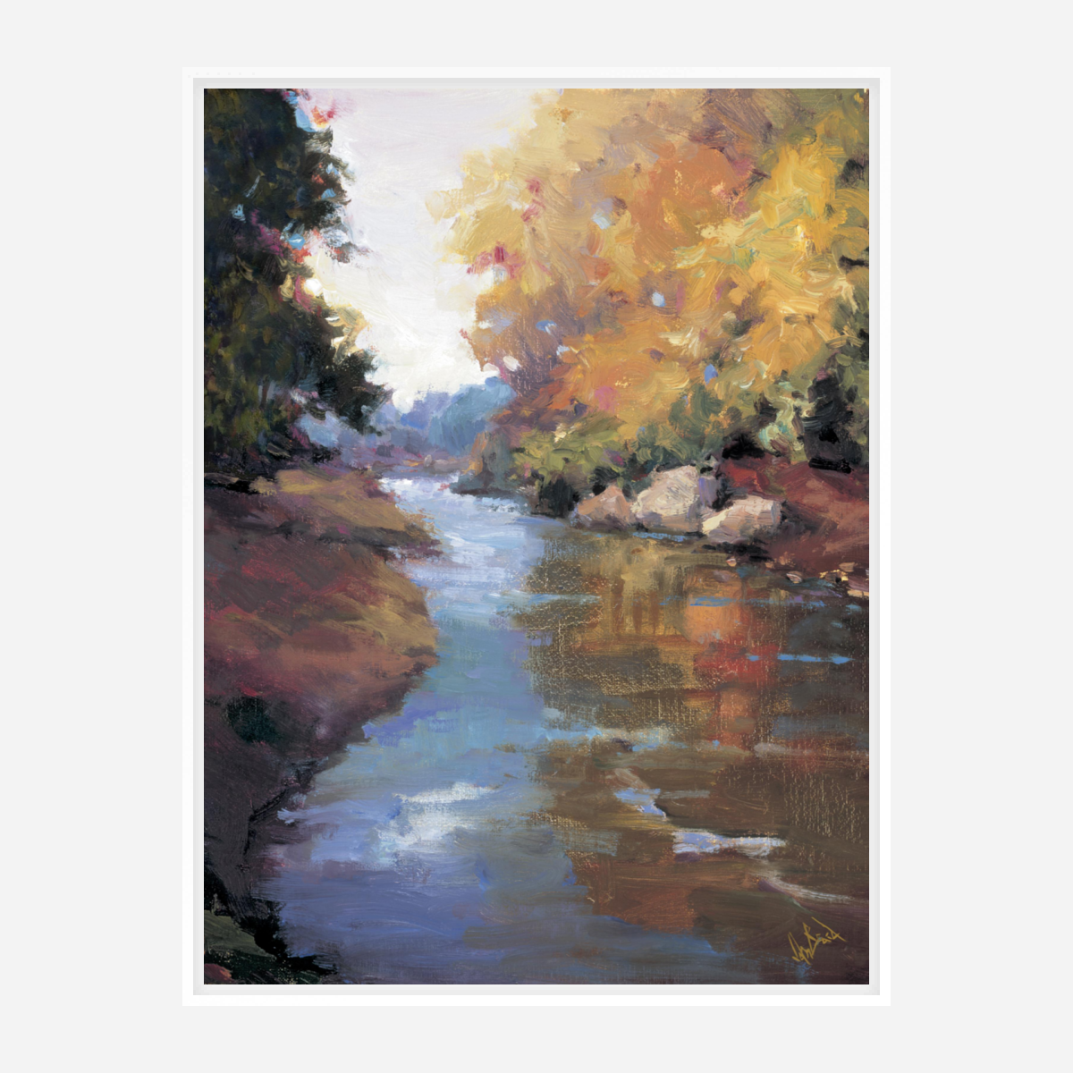 Mountain Stream Artist Enhanced Canvas Print by John Beard Collection - product image 6 for Resin Society