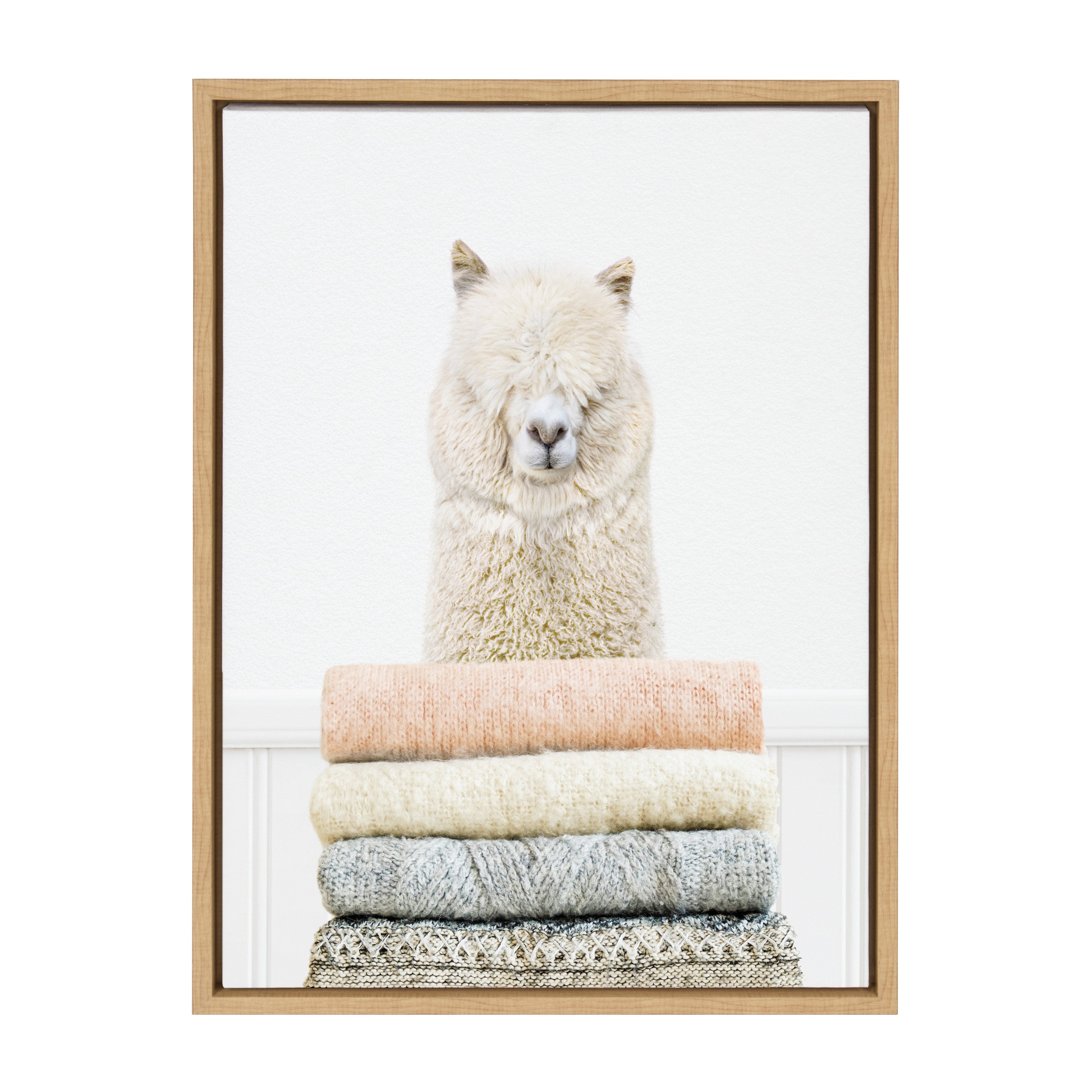 Sylvie Fold Alpaca Framed Canvas by kateandlaurel - product image 2 for Resin Society