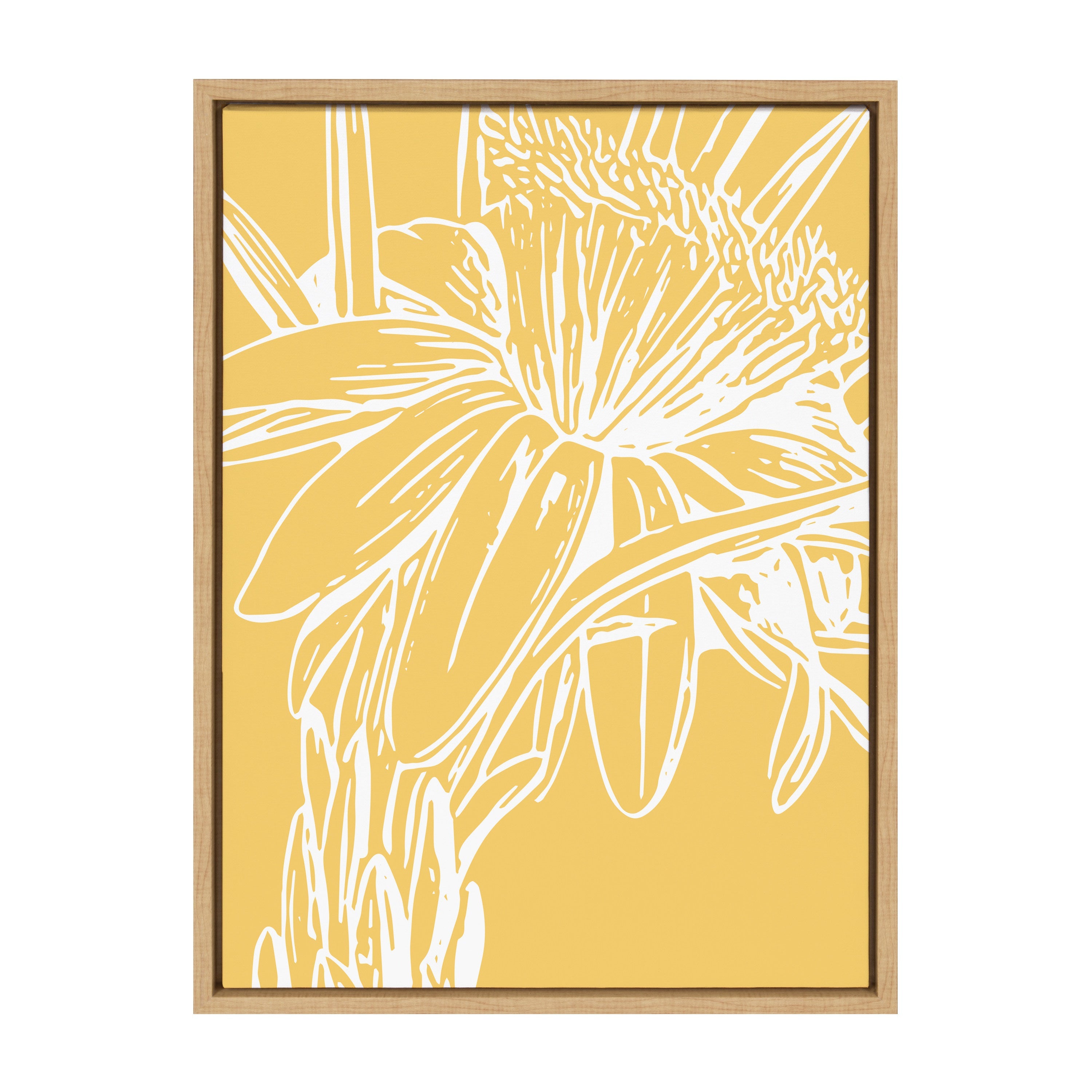 Sylvie Flower in Yellow Framed Canvas by kateandlaurel - product image 8 for Resin Society
