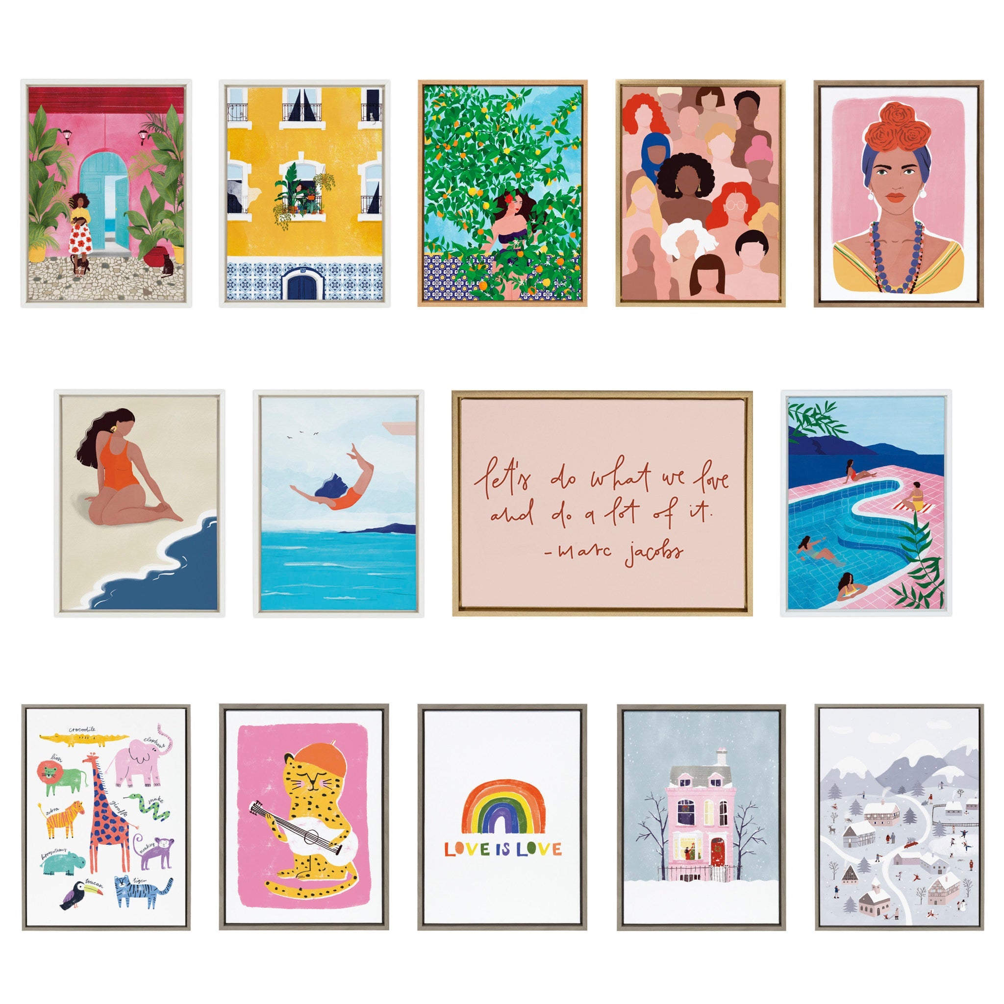 Sylvie Opportunities and Lisbon Framed Canvas Art Set by Maja Tomljanovic