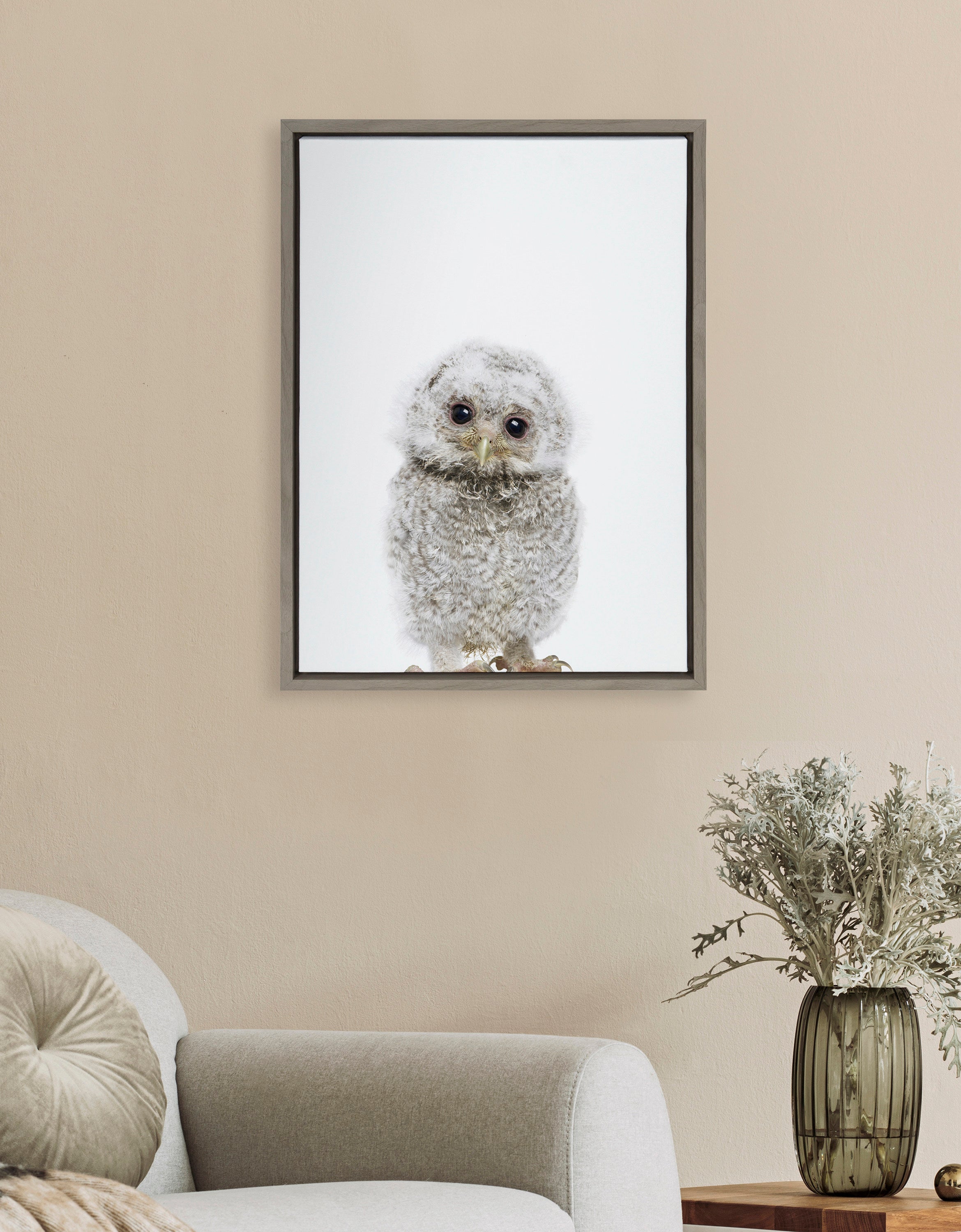 Sylvie Animal Studio Owl Framed Canvas by Amy Peterson Art Studio