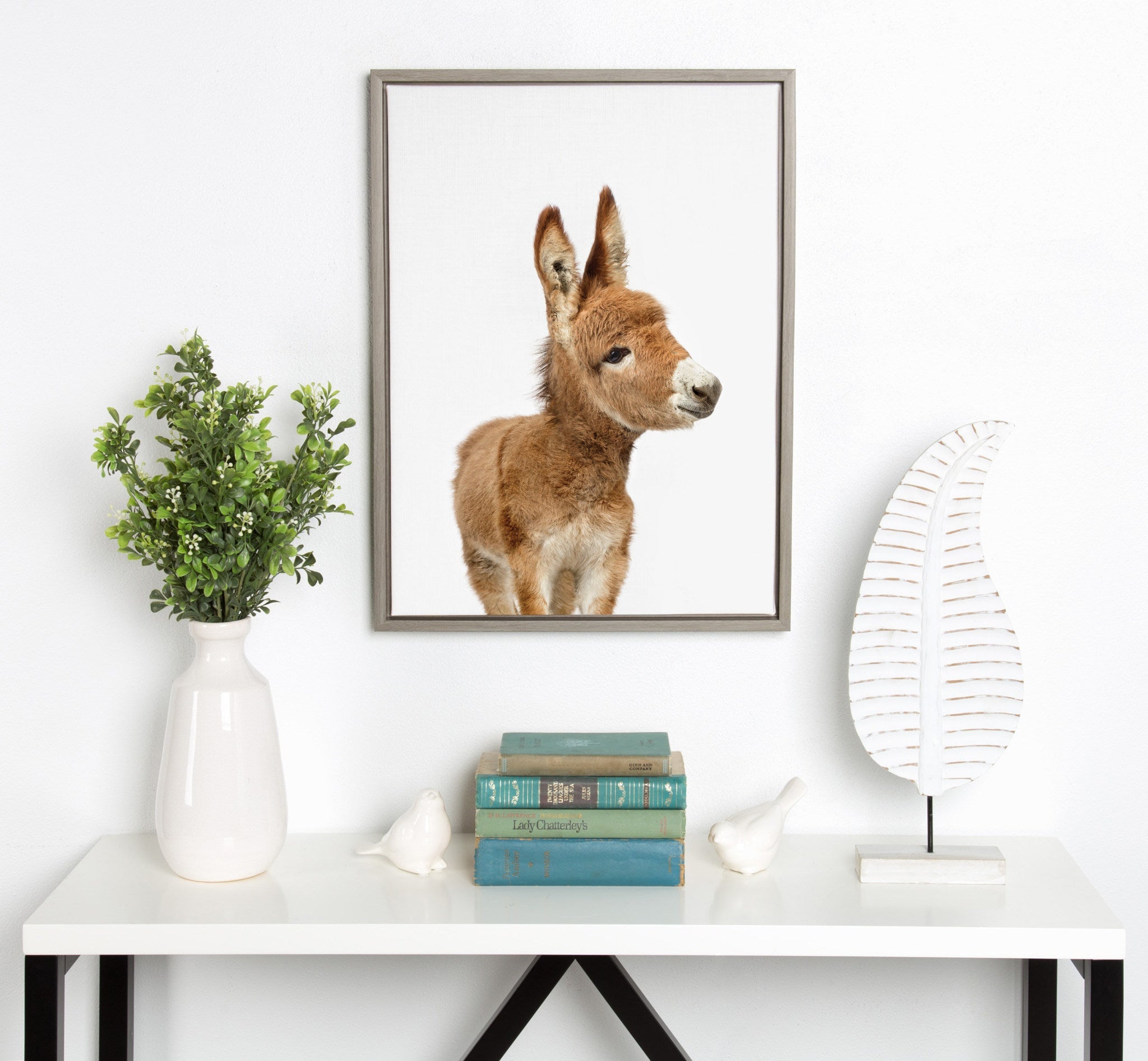 Sylvie Animal Studio Burro Framed Canvas by Amy Peterson Art Studio