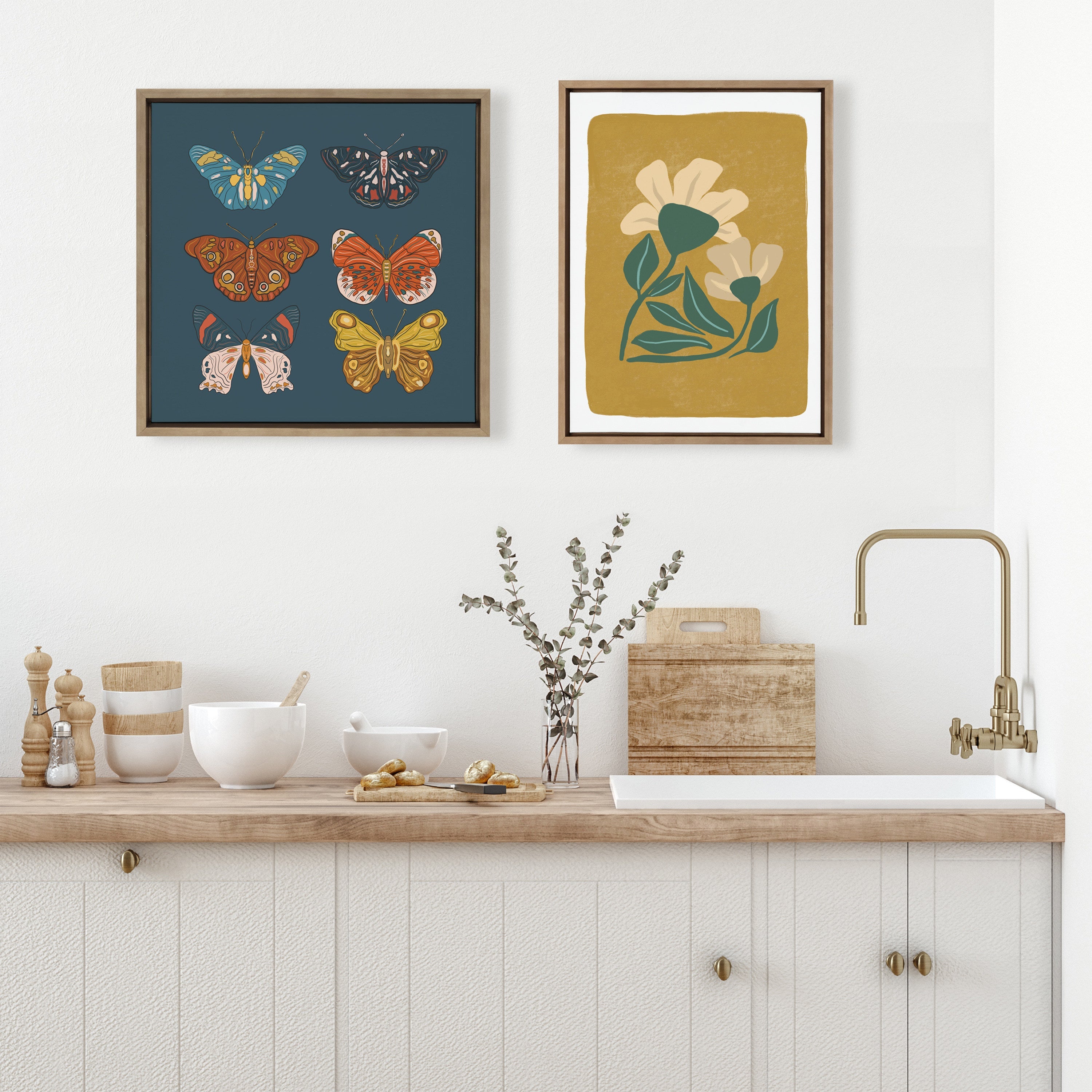 Sylvie Happy Flowers Framed Canvas by kateandlaurel - product image 11 for Resin Society