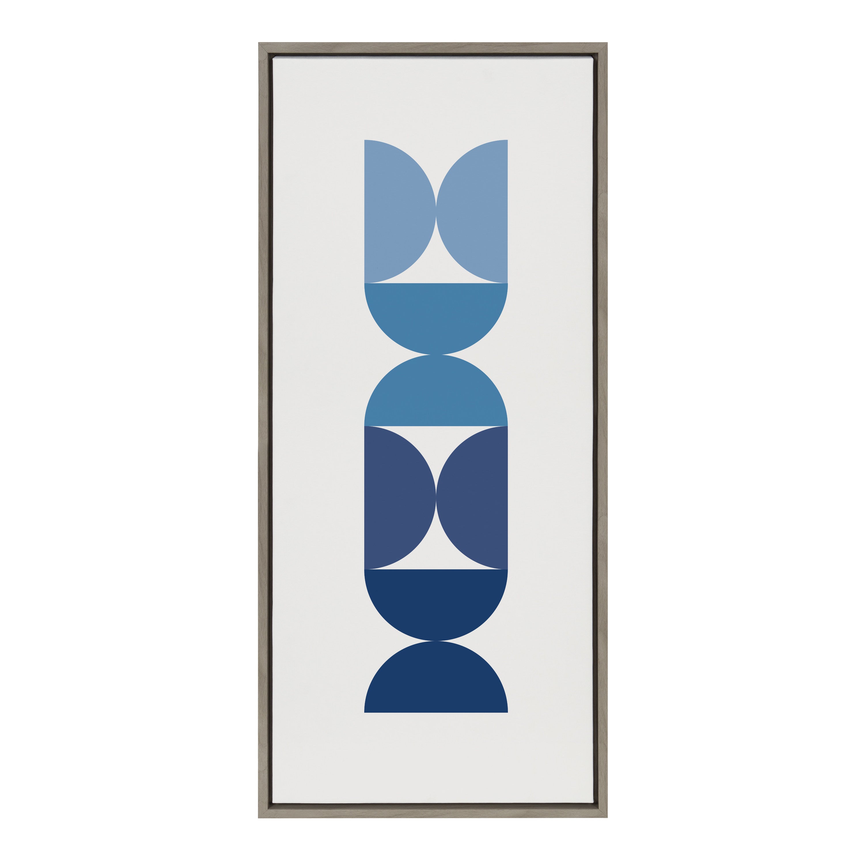 Sylvie Circles and Curves Ocean Beach Blues Framed Canvas by kateandlaurel - product image 2 for Resin Society