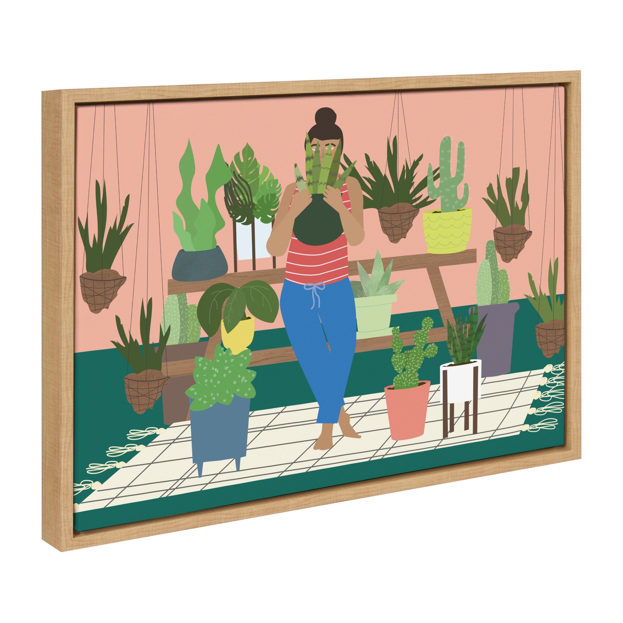 Sylvie Plant Lady Framed Canvas by kateandlaurel - product image 2 for Resin Society