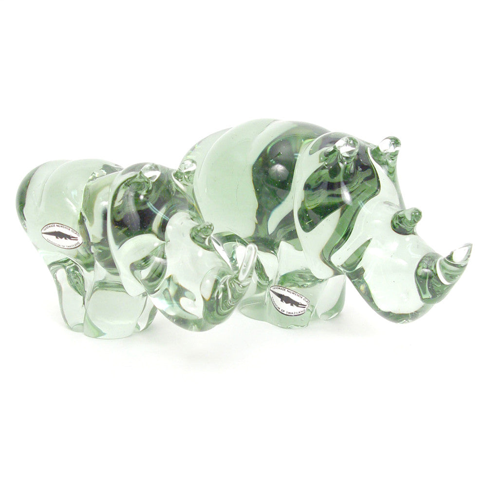 Recycled Glass Rhino by Mbare Ltd - main product image for Resin Society