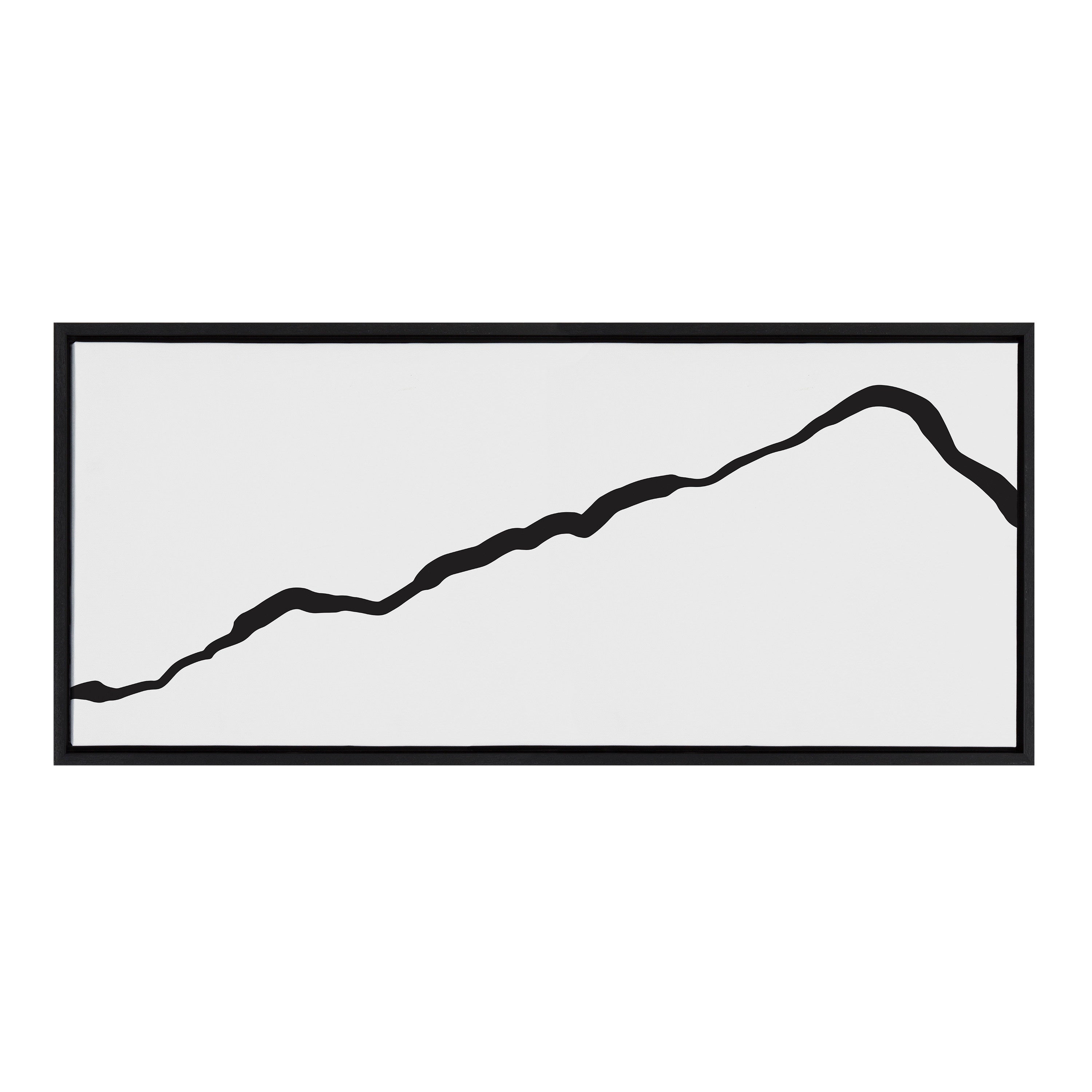 Sylvie Elevated Abstract Minimalist Mountain Landscape Framed Canvas