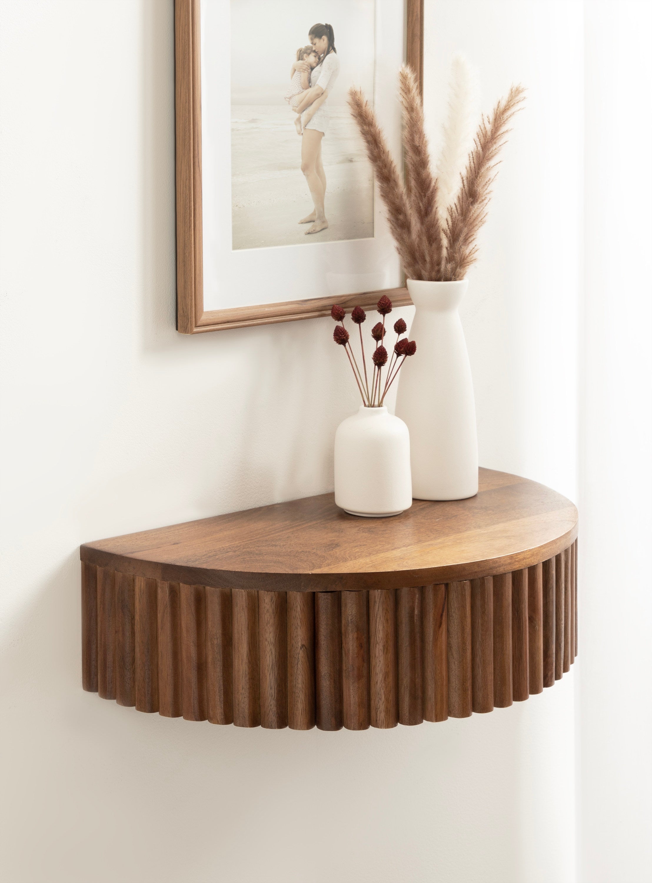Reid Ribbed Floating Side Table