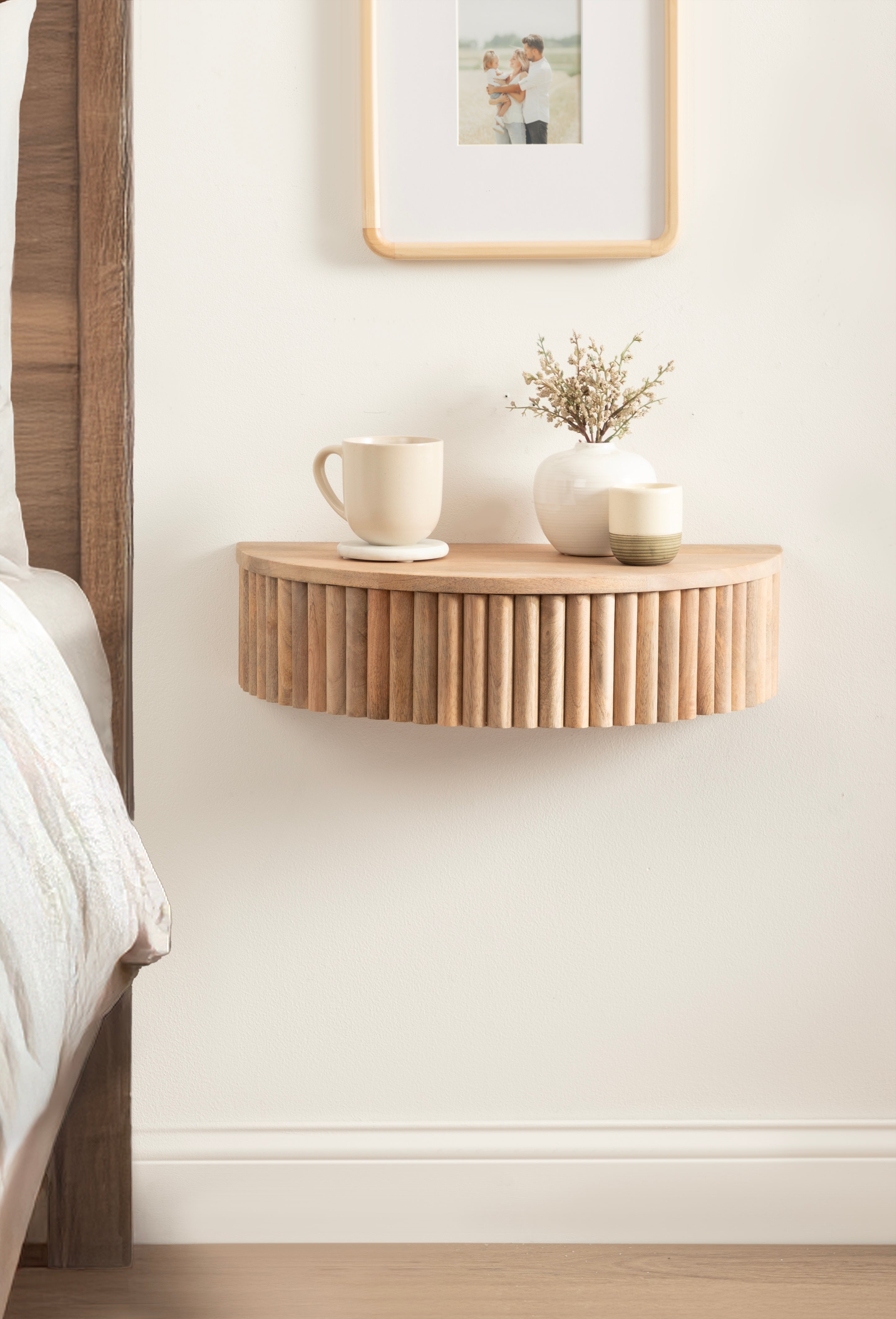 Reid Ribbed Floating Side Table