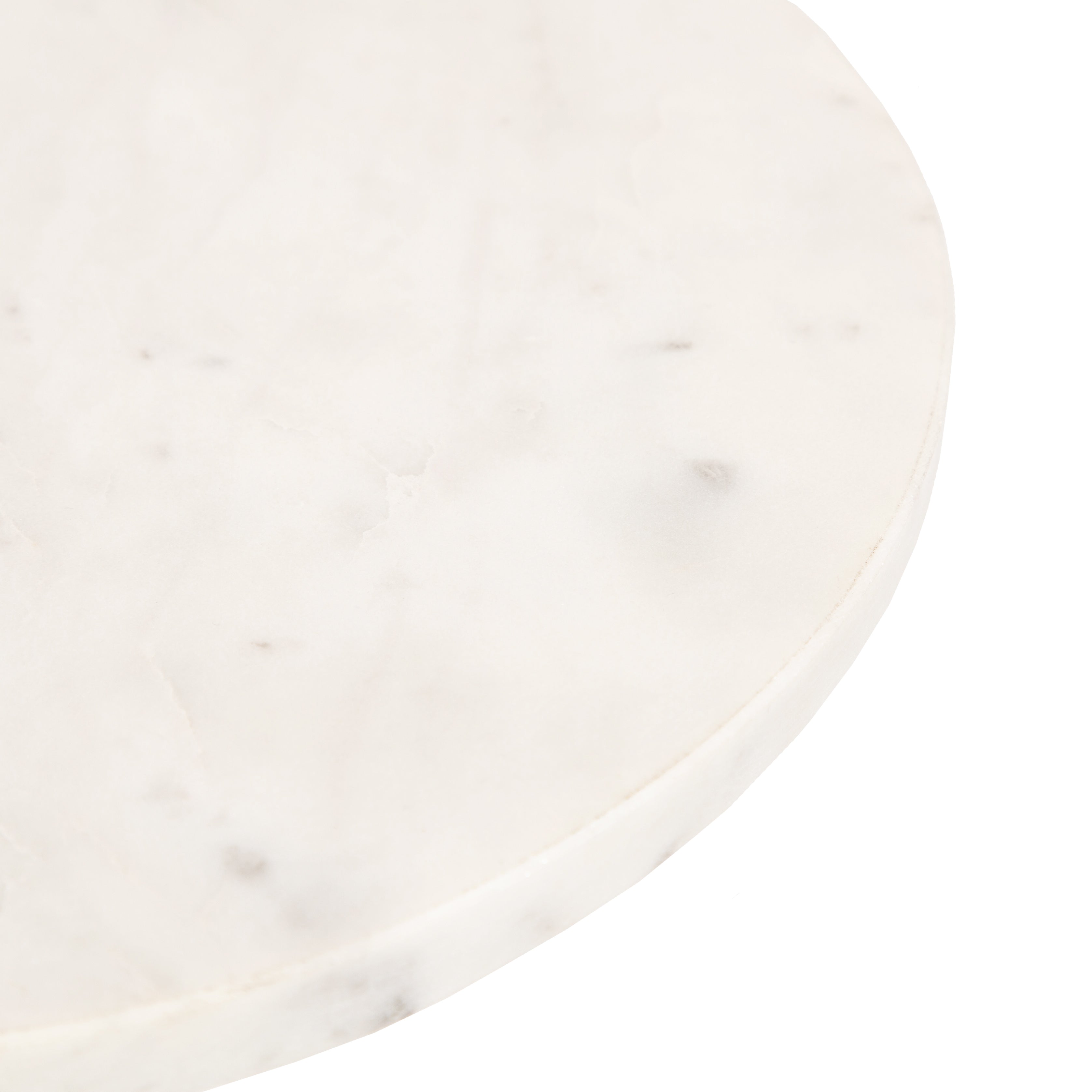 Baronet Round Marble and Metal Table