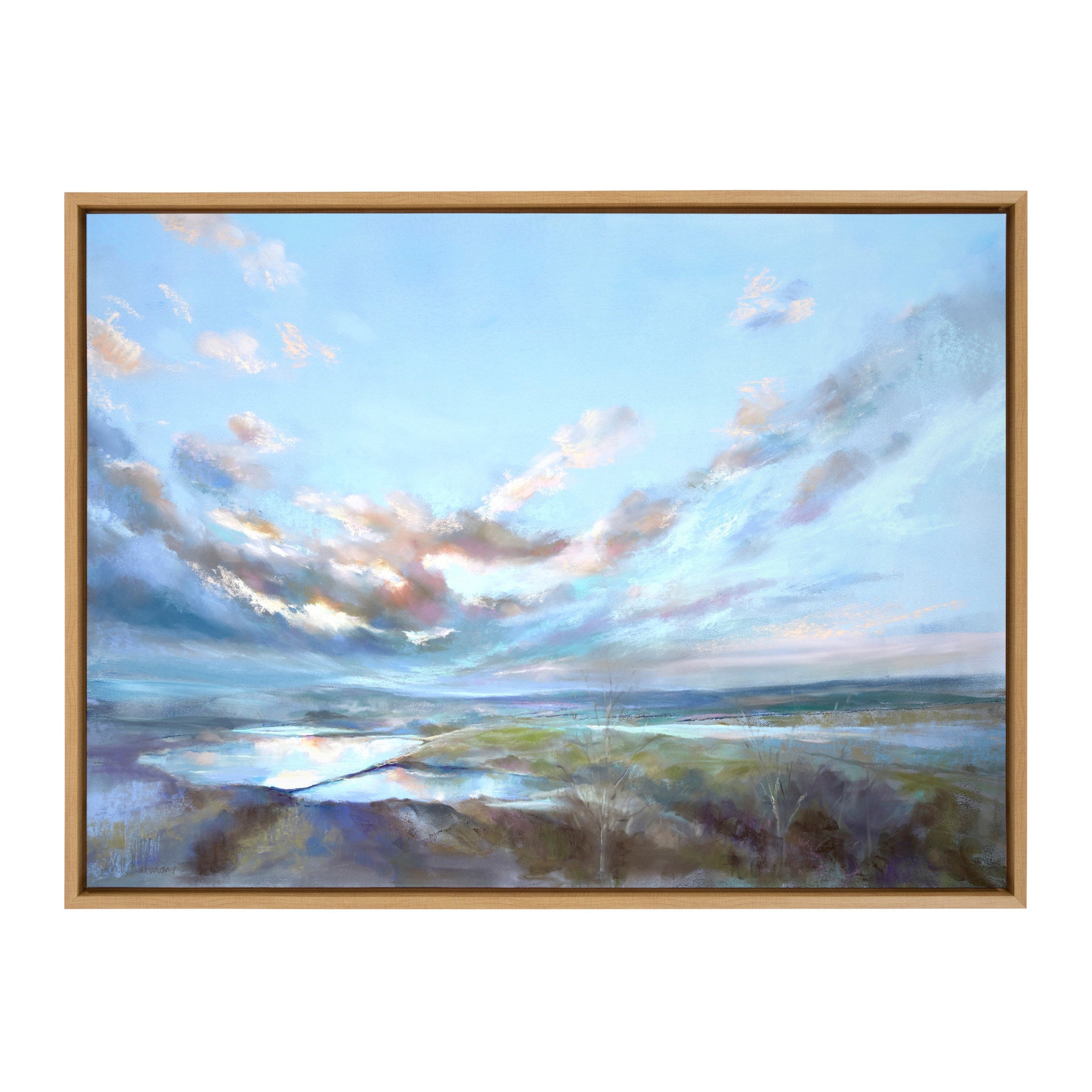 Sylvie Looking West Fairburn Ings Framed Canvas by Nel Whatmore