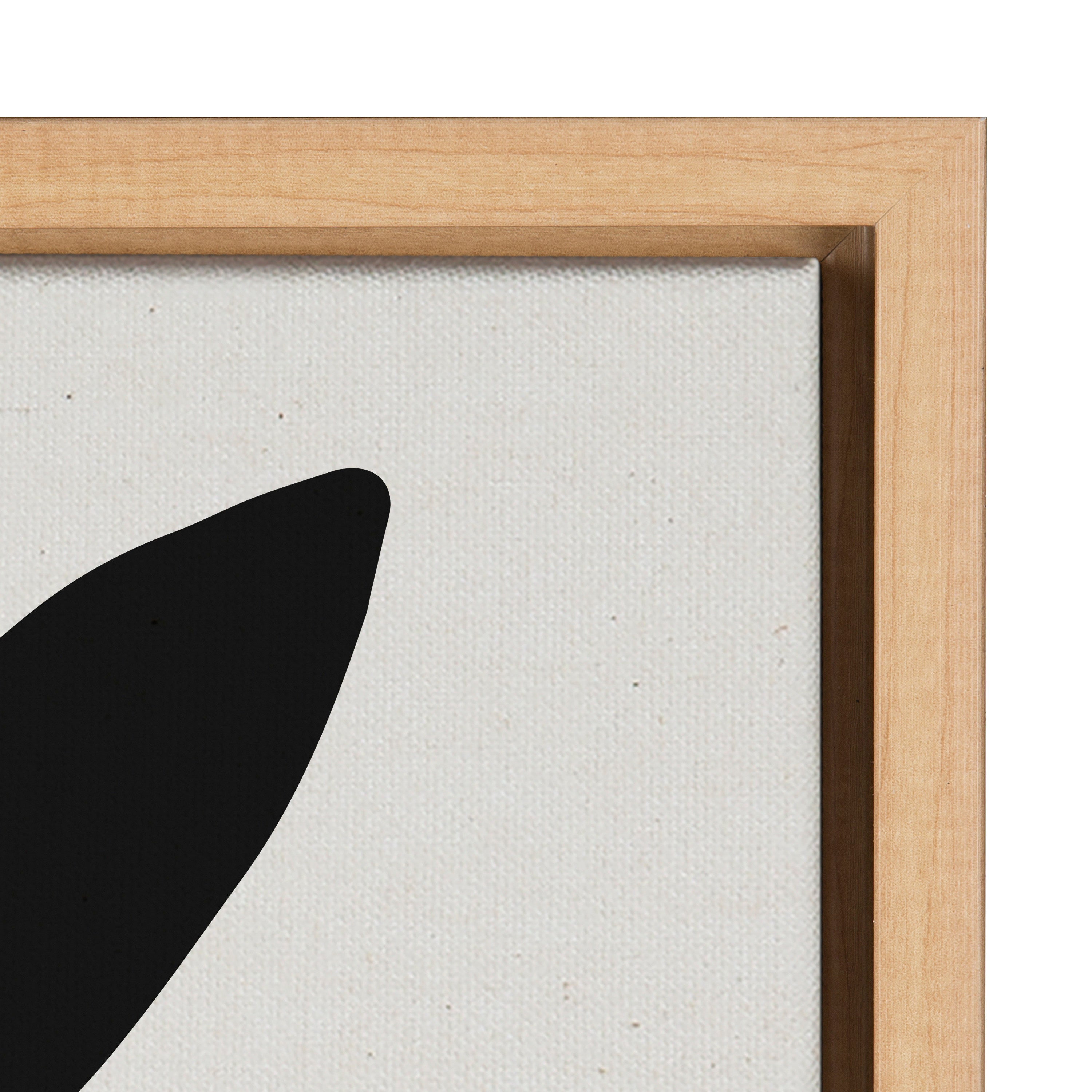 Sylvie Modern Botanical Neutral Abstract 2 Framed Canvas