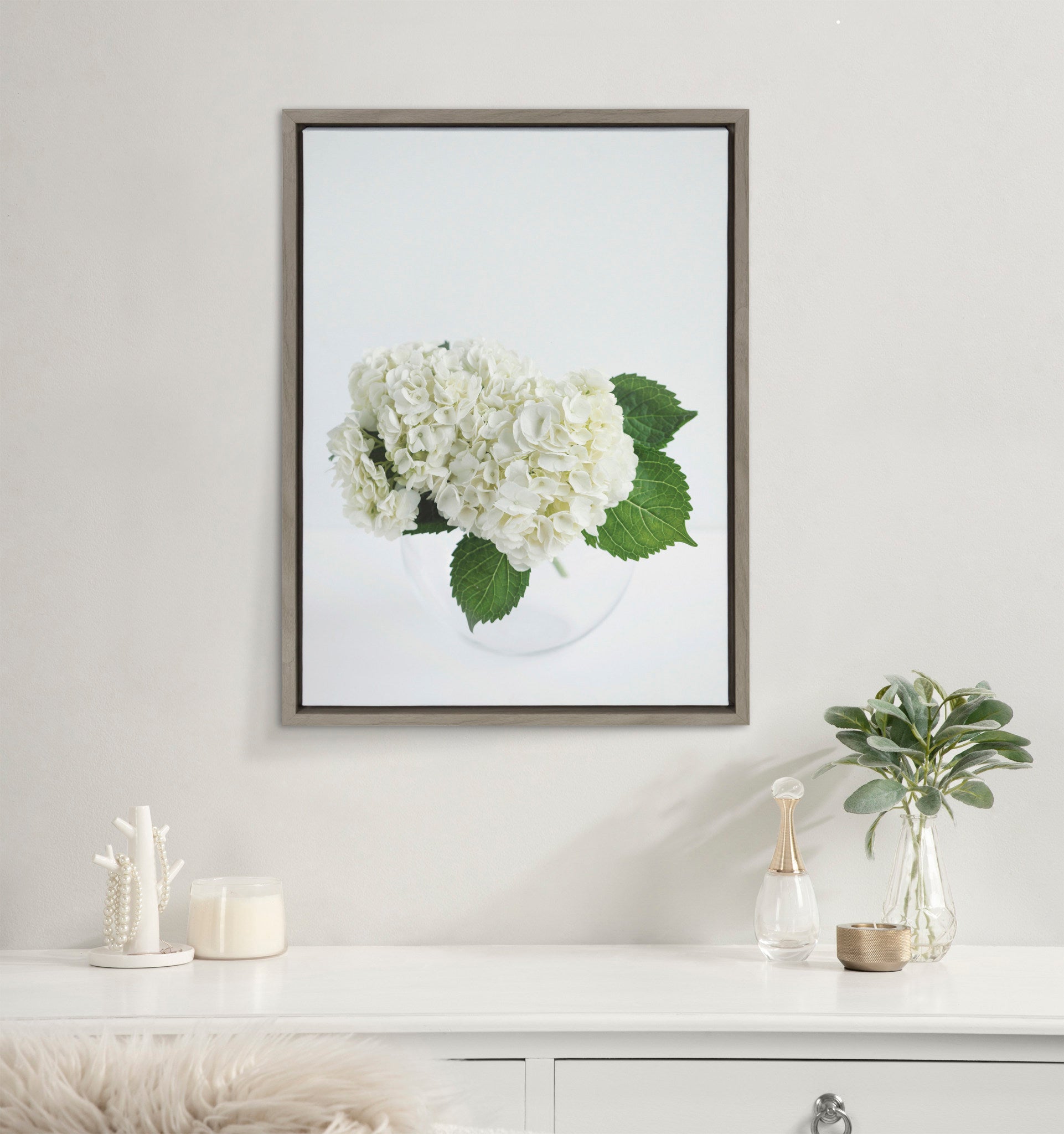 Sylvie Hydrangea Cluster Framed Canvas by kateandlaurel - product image 7 for Resin Society