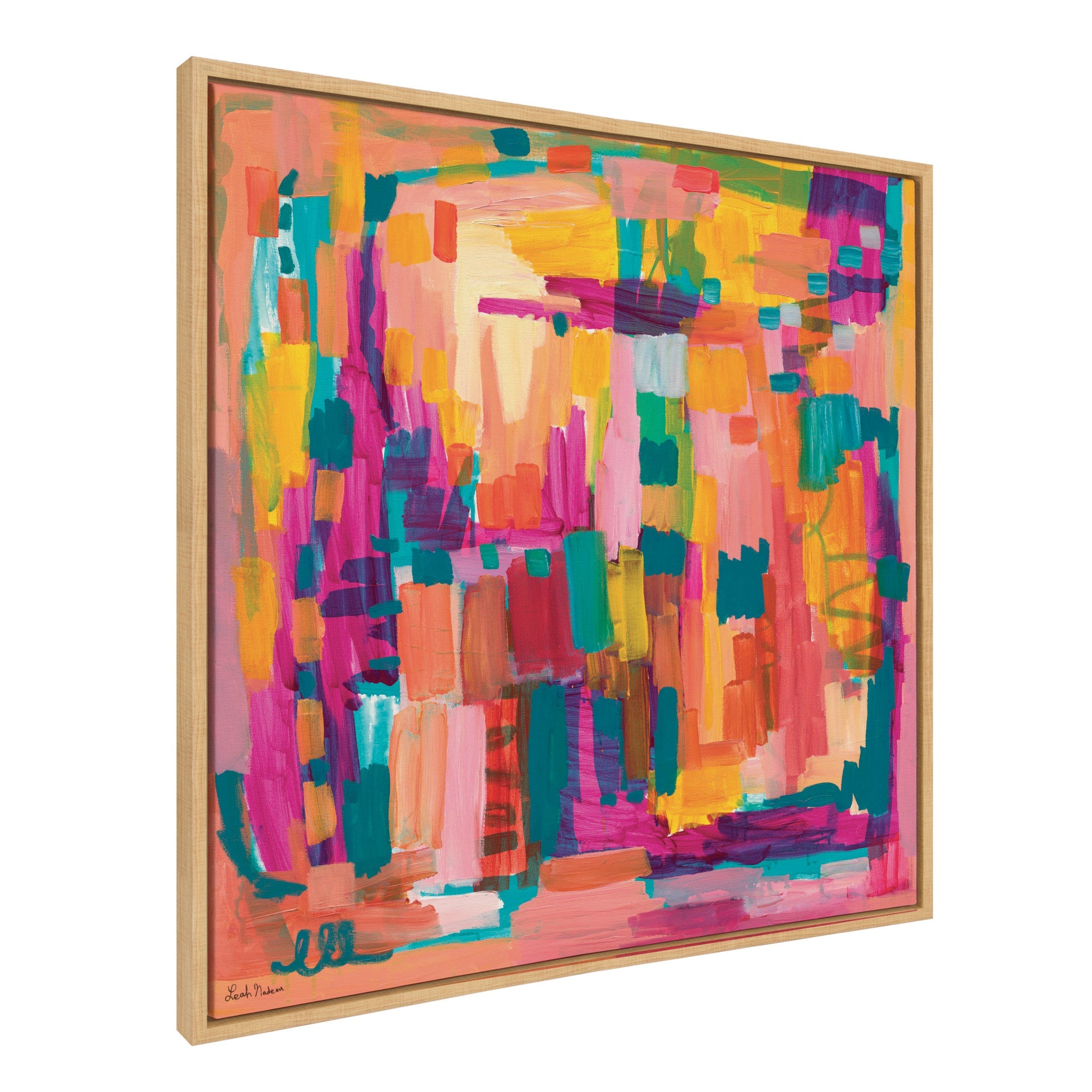 Sylvie I Feel Pretty Framed Canvas by Leah Nadeau by kateandlaurel - product image 2 for Resin Society