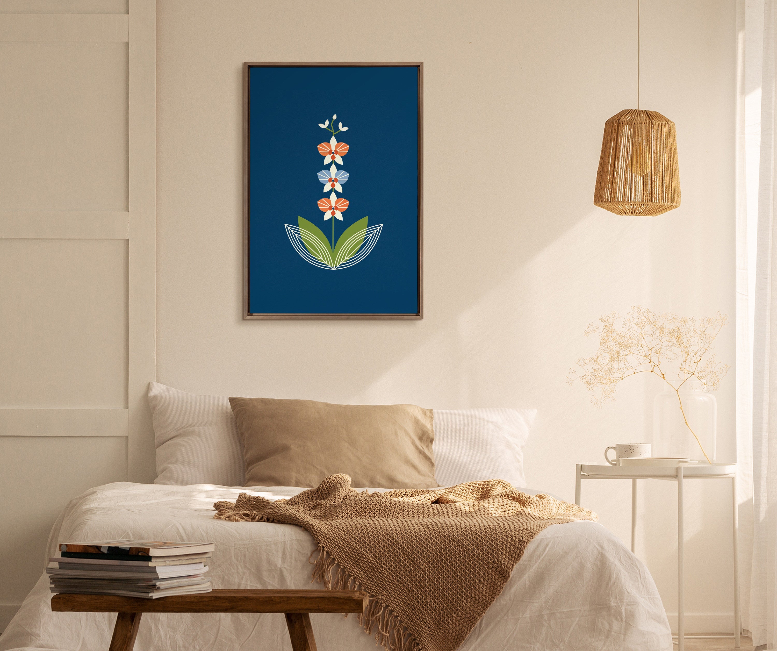 Sylvie Orchid Framed Canvas by kateandlaurel - product image 4 for Resin Society